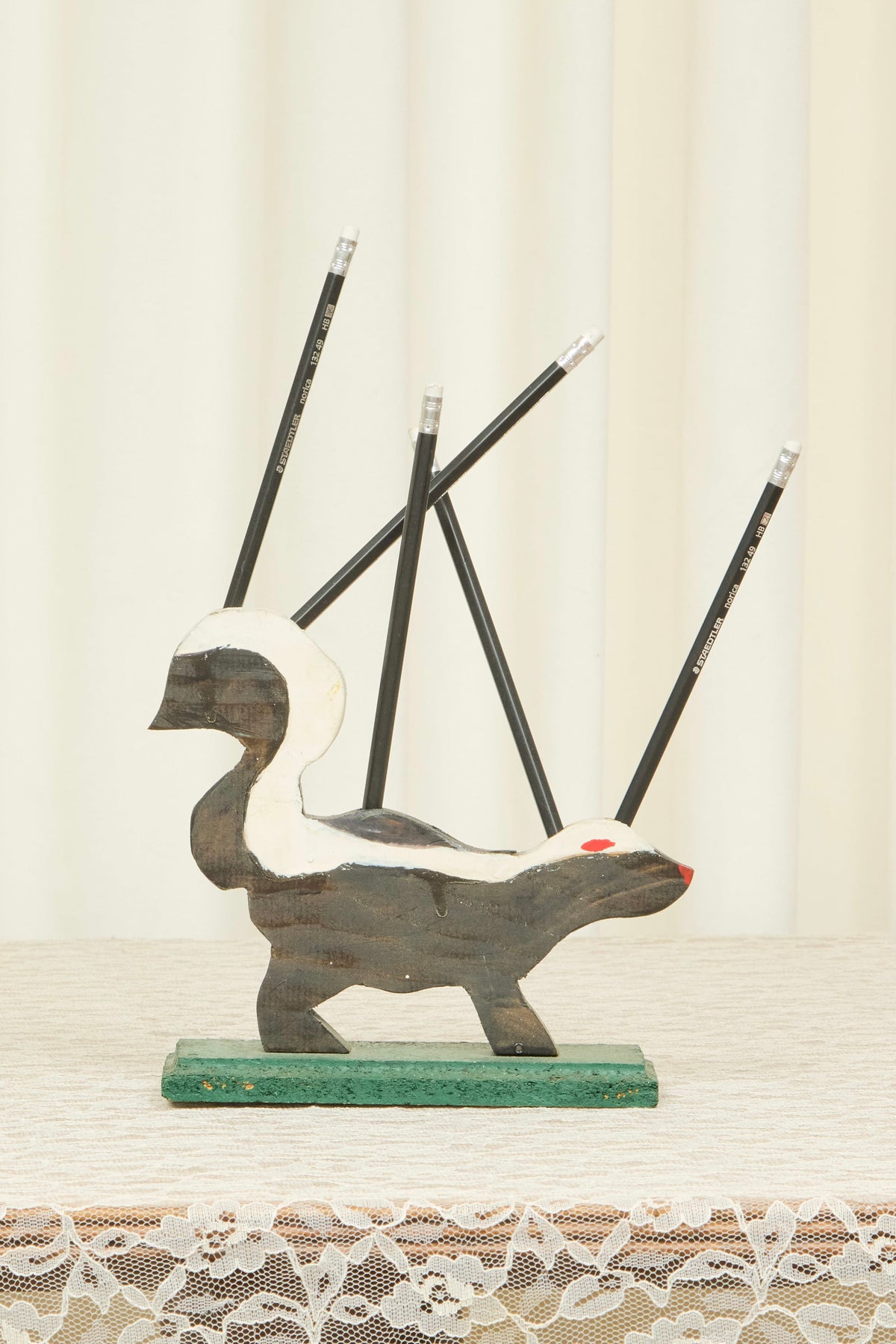 Vintage Skunk Pen Holder