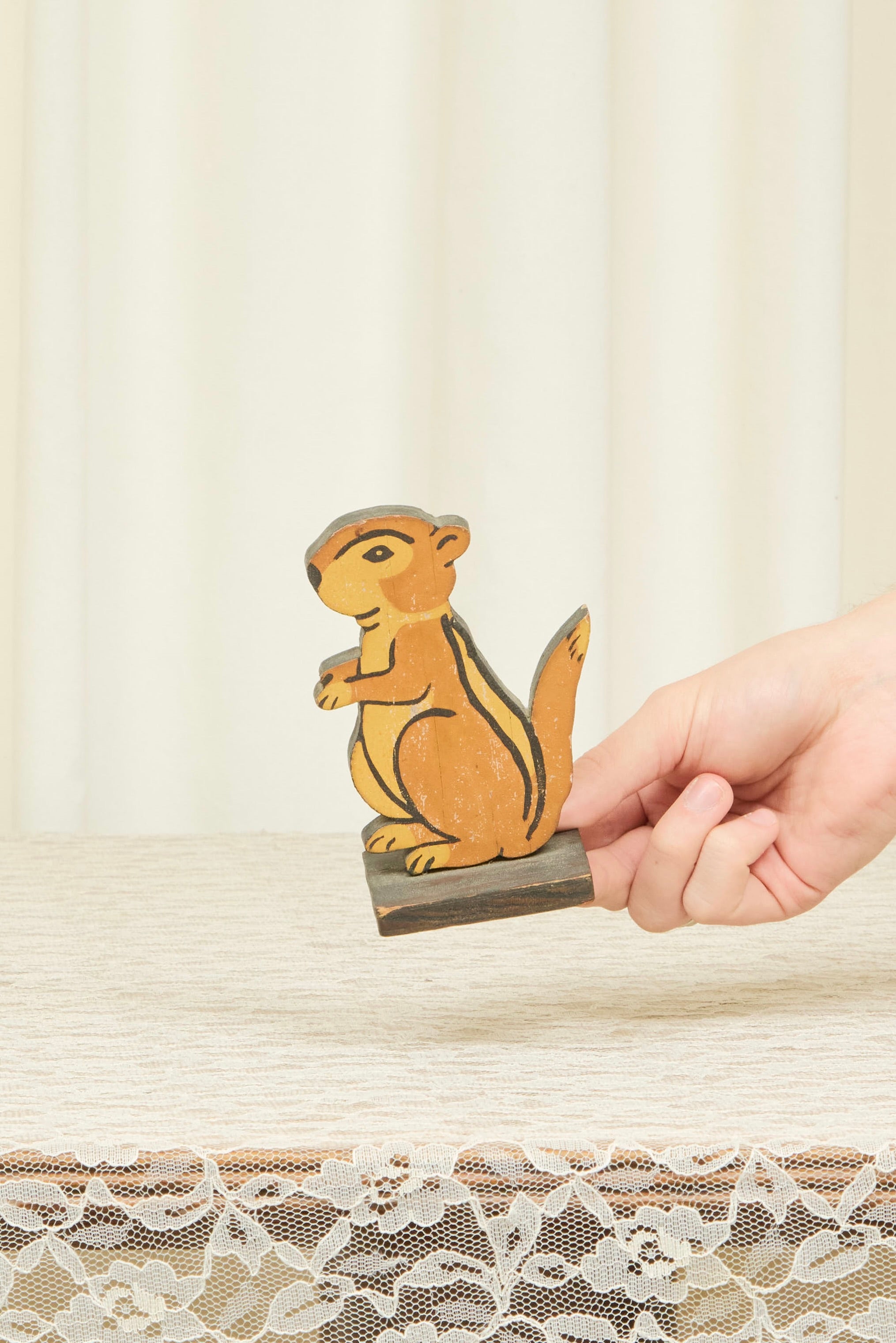 Vintage Folk Art Chipmunk