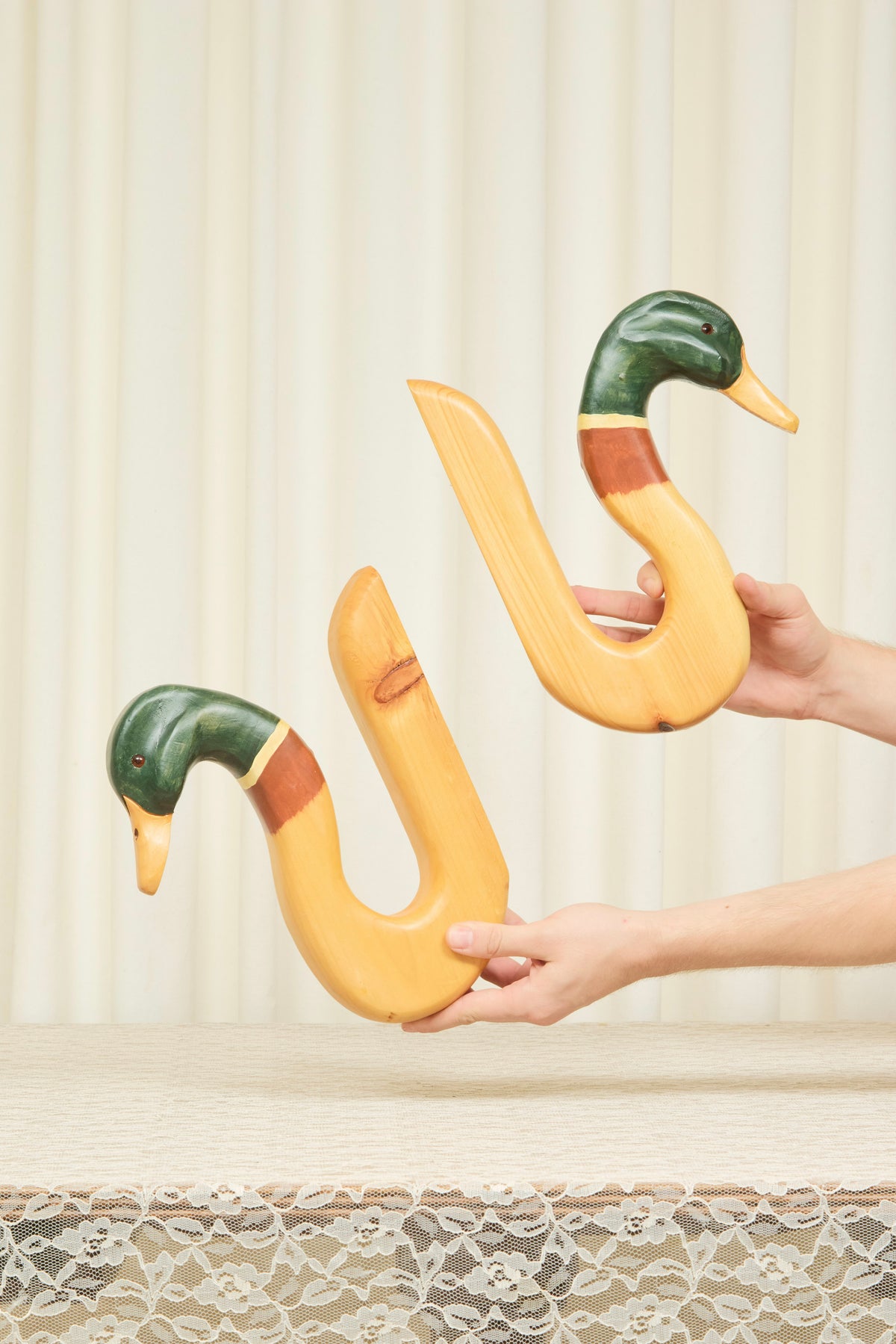 Vintage Oversized Mallard Hooks Set/2