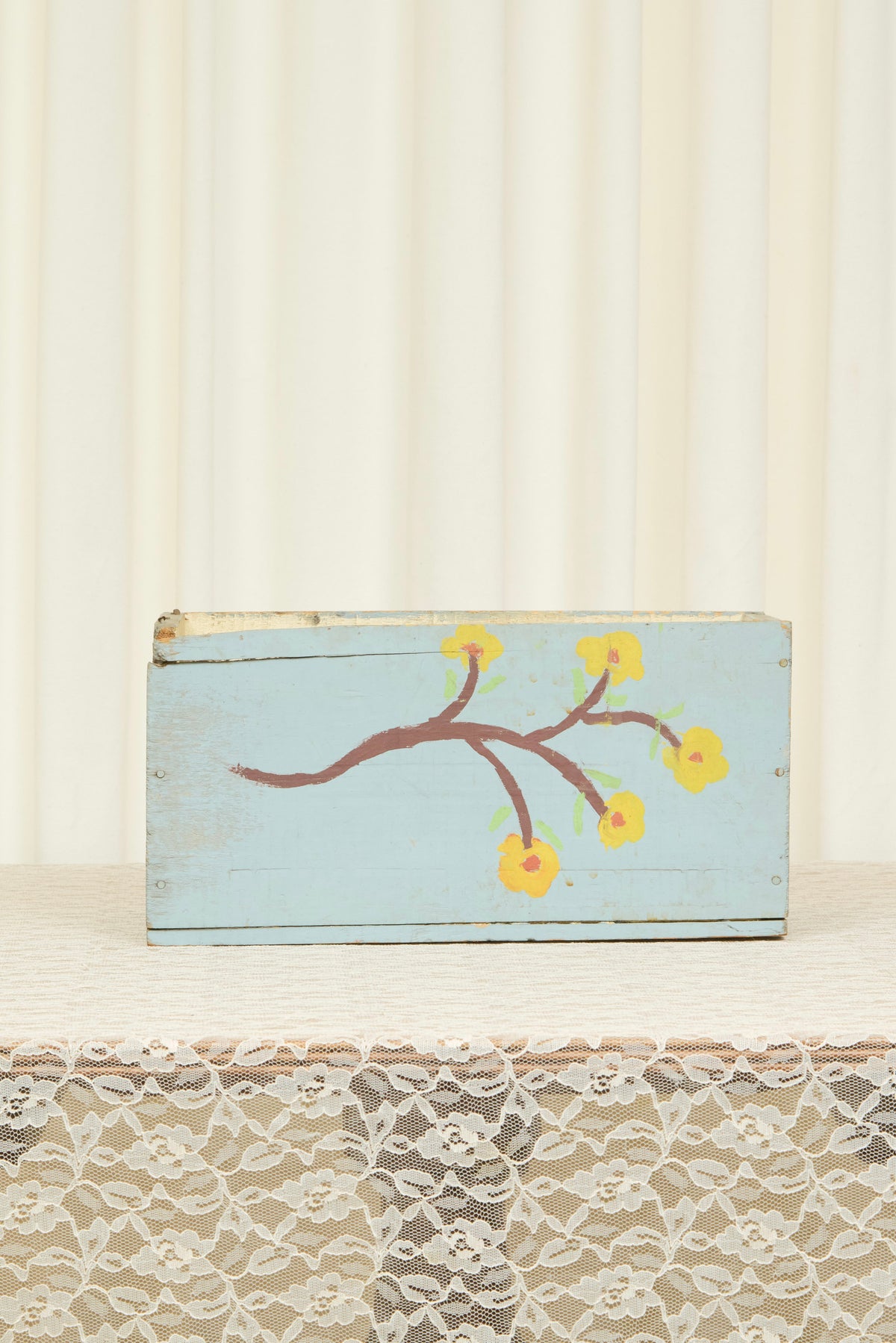 Vintage Painted Floral Box