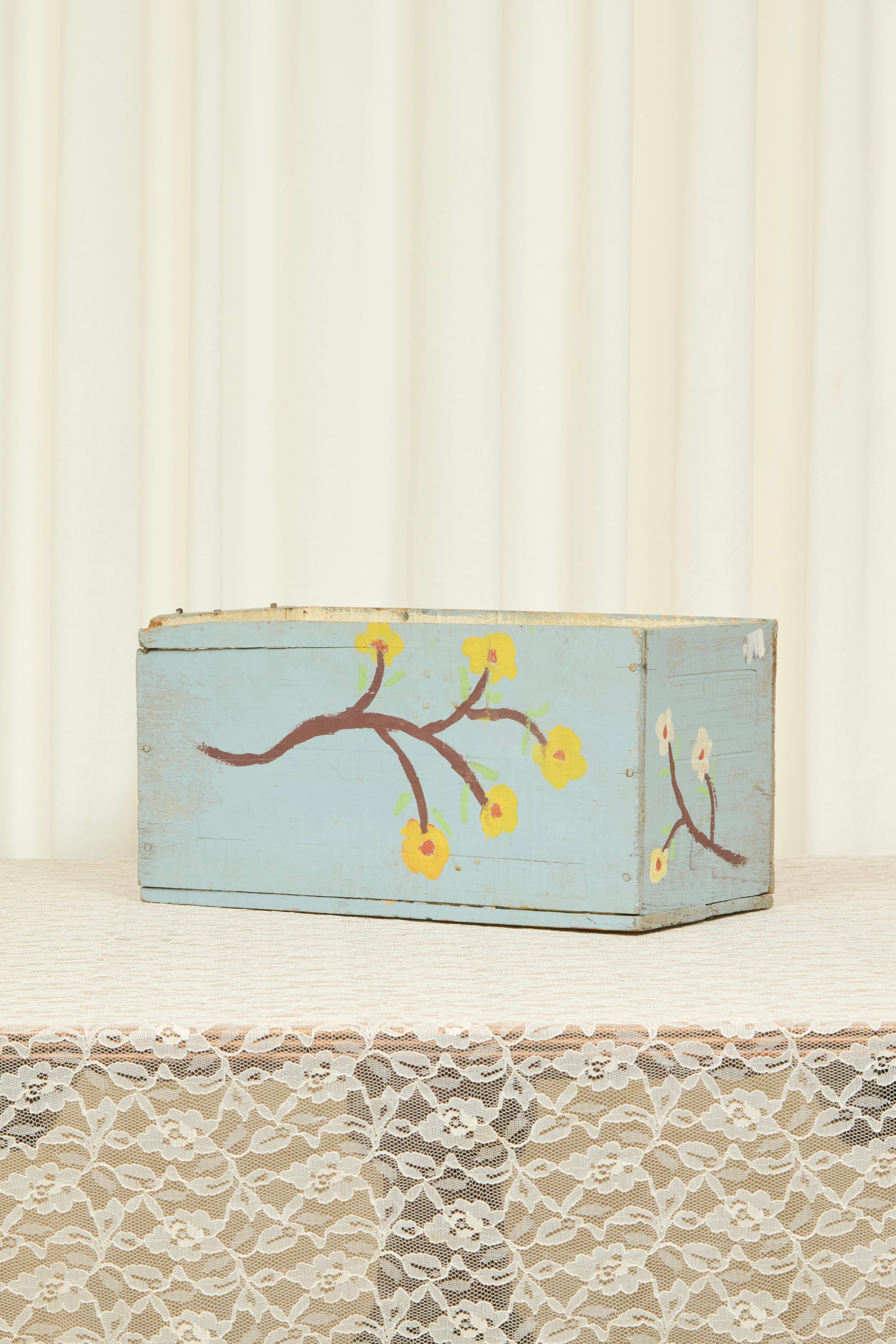 Vintage Painted Floral Box