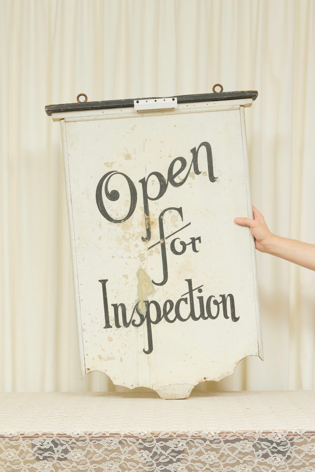 Vintage "Open for Inspection" Sign
