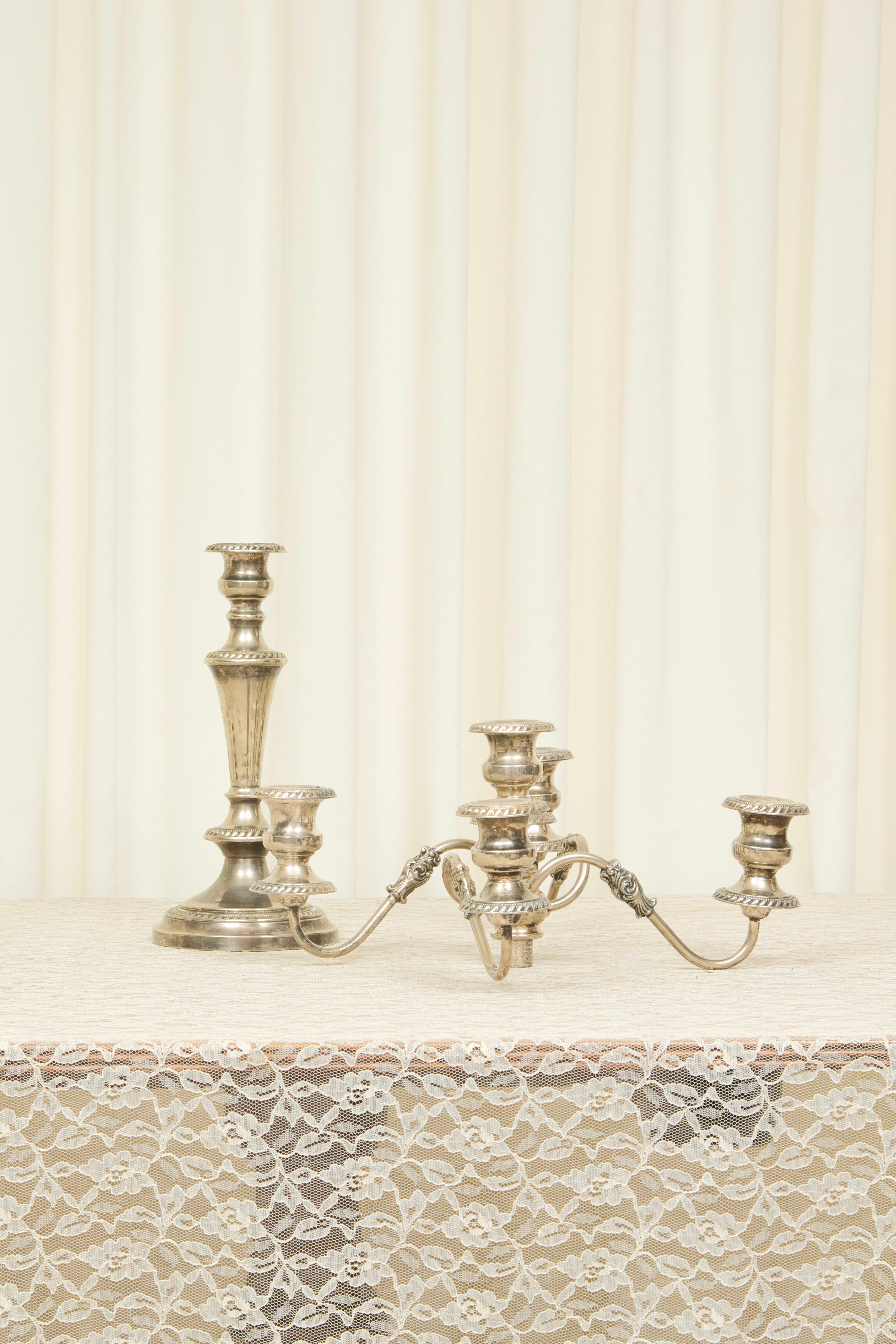Vintage Silver 5 Arm Candelabra