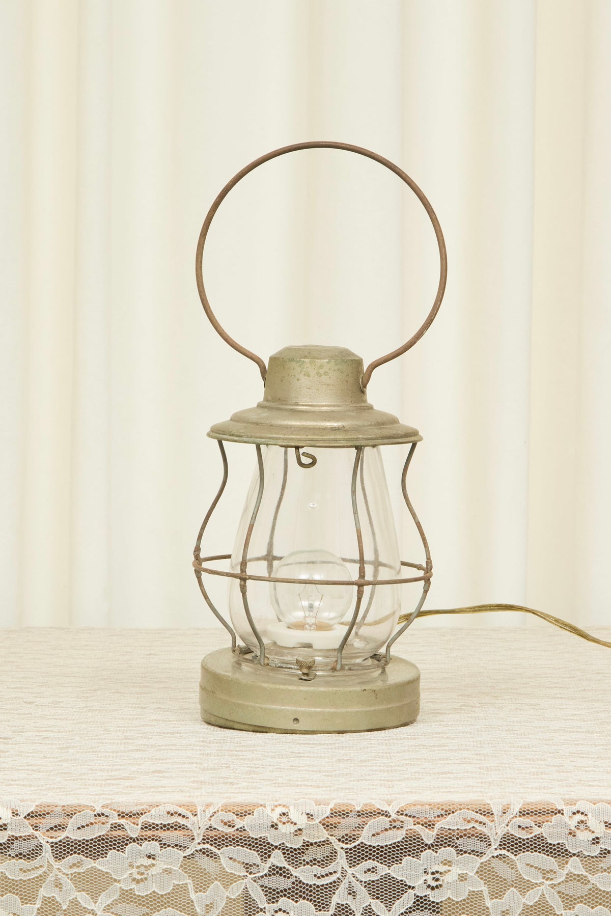 Vintage Metal Plug-In Lantern
