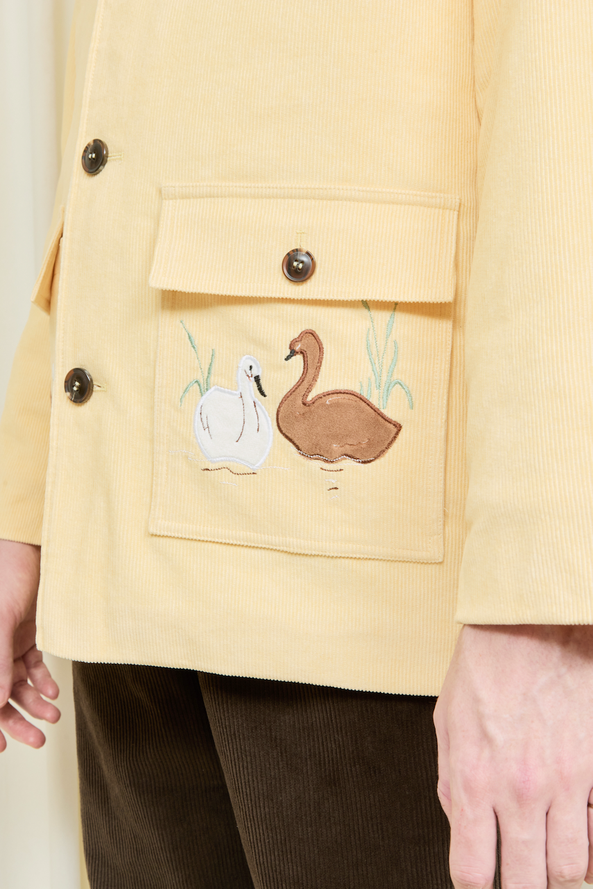 Porter Swan Embroidered Barn Jacket