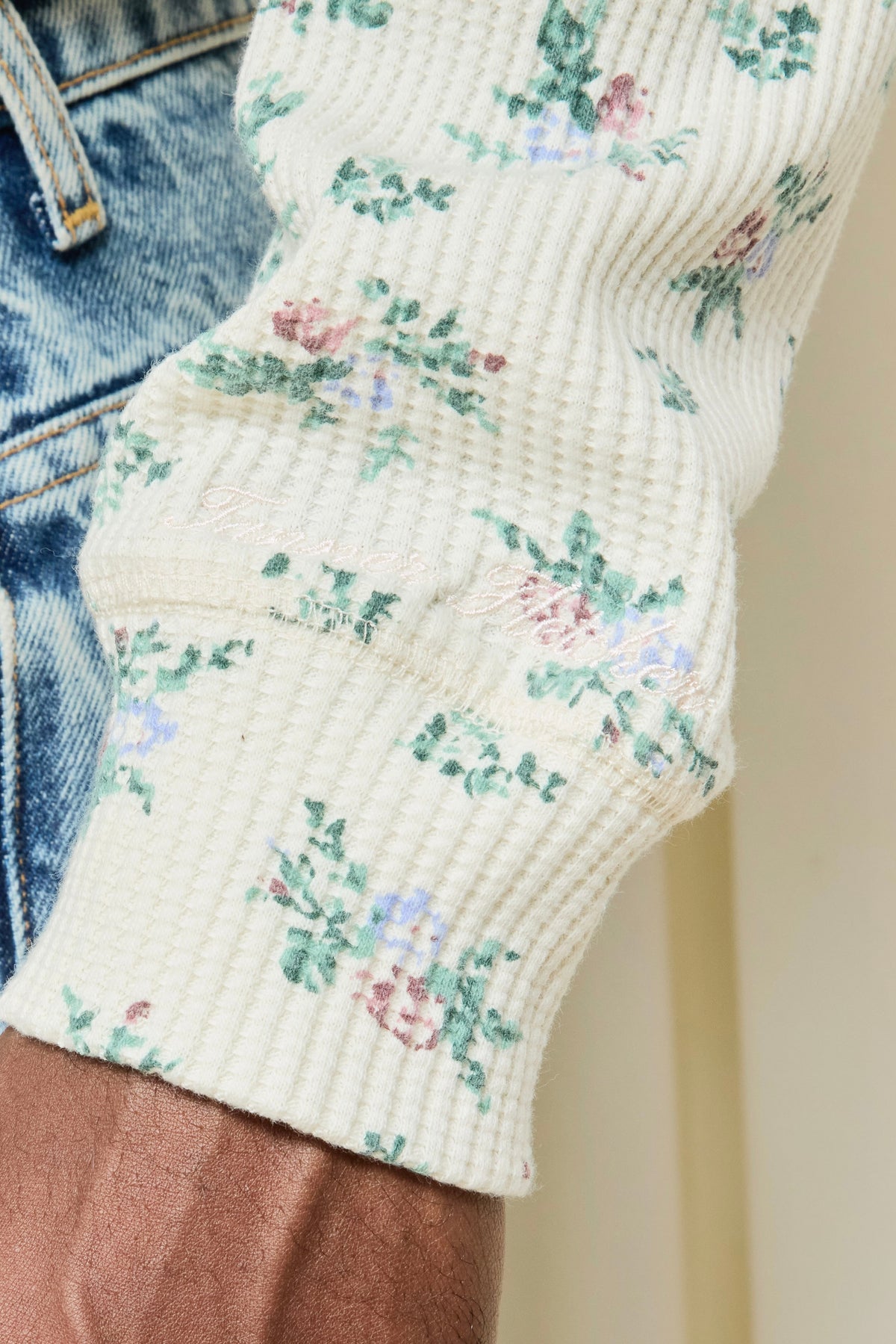 Danbury Floral Waffle Henley