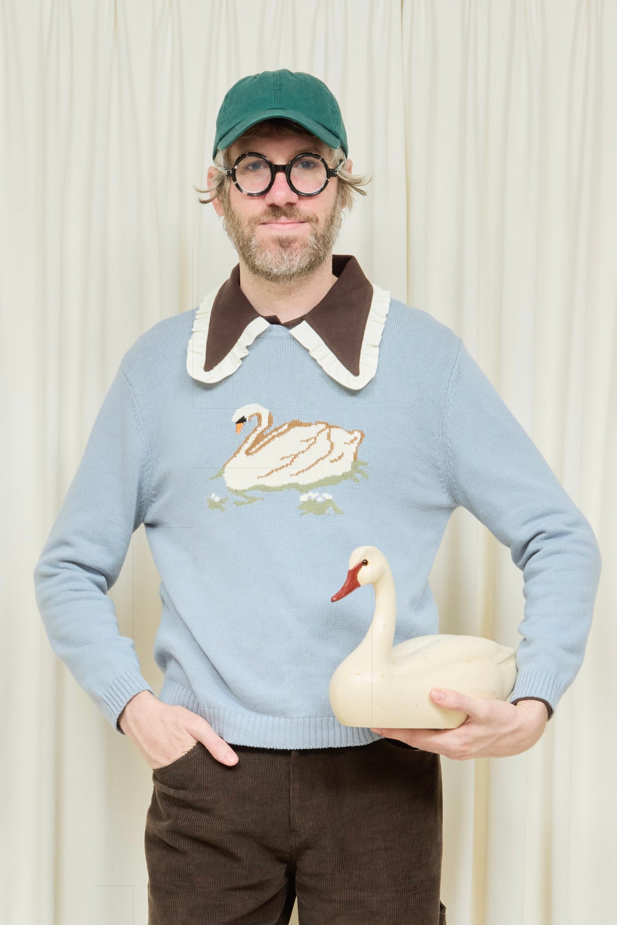 Millhouse Swan Intarsia Sweater