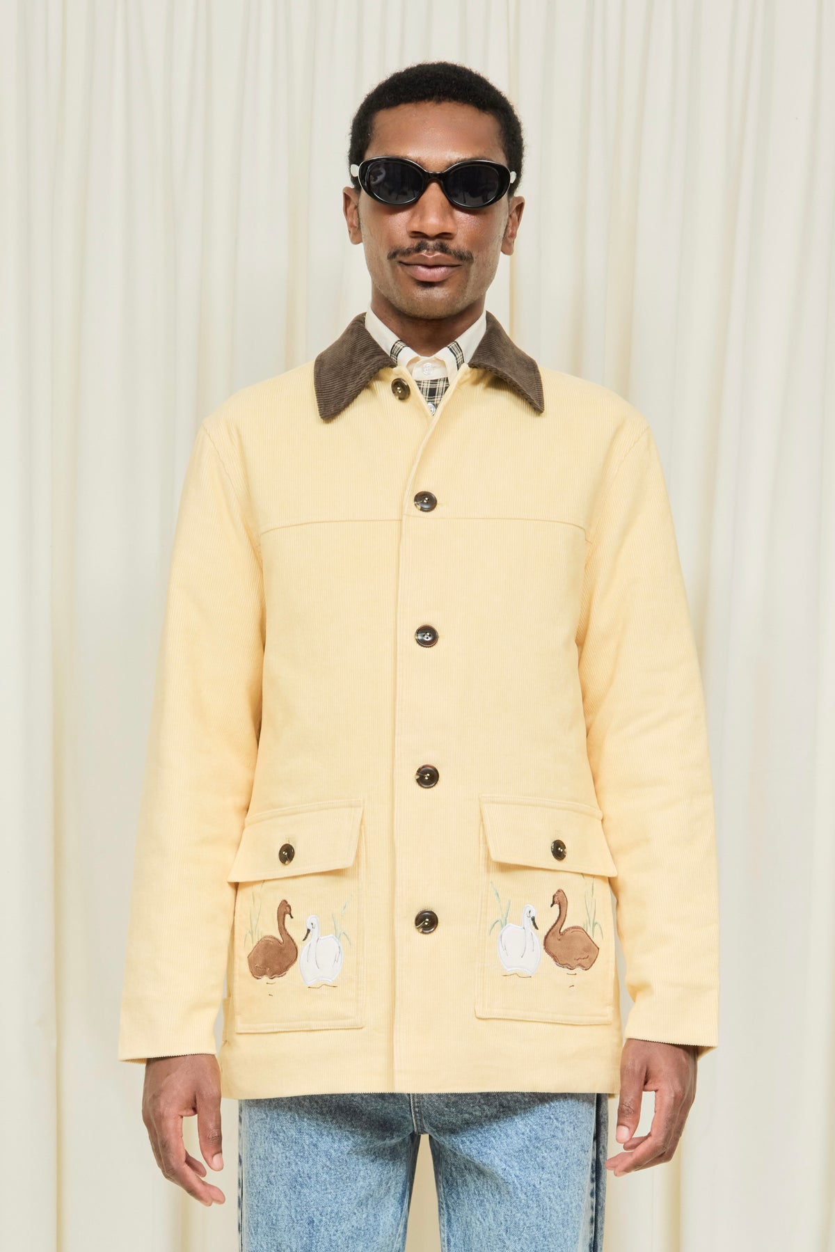 Porter Swan Embroidered Barn Jacket