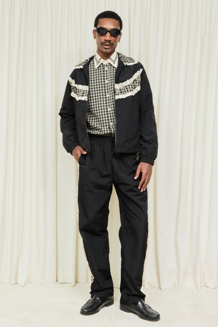 Kennedy Ruched Stripe Track Jacket