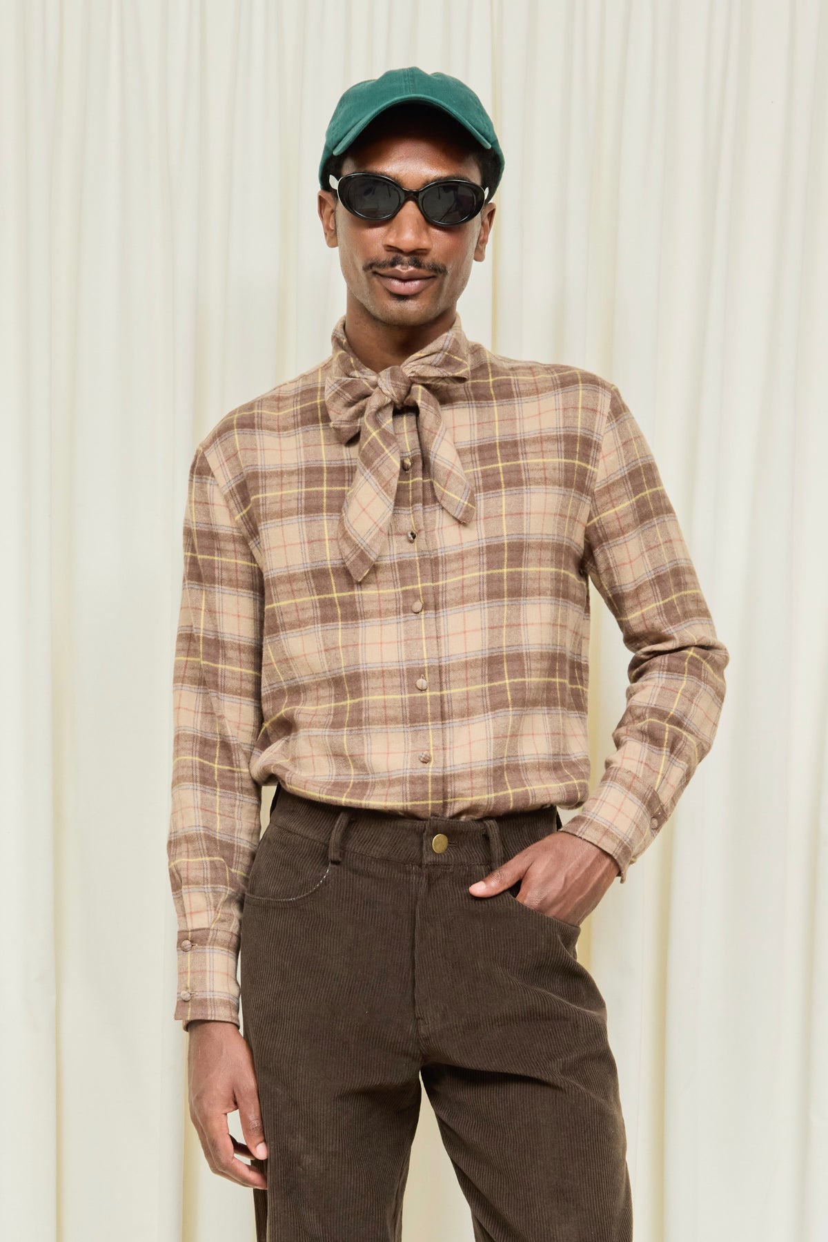 Luther Long Sleeve Flannel Tie Shirt