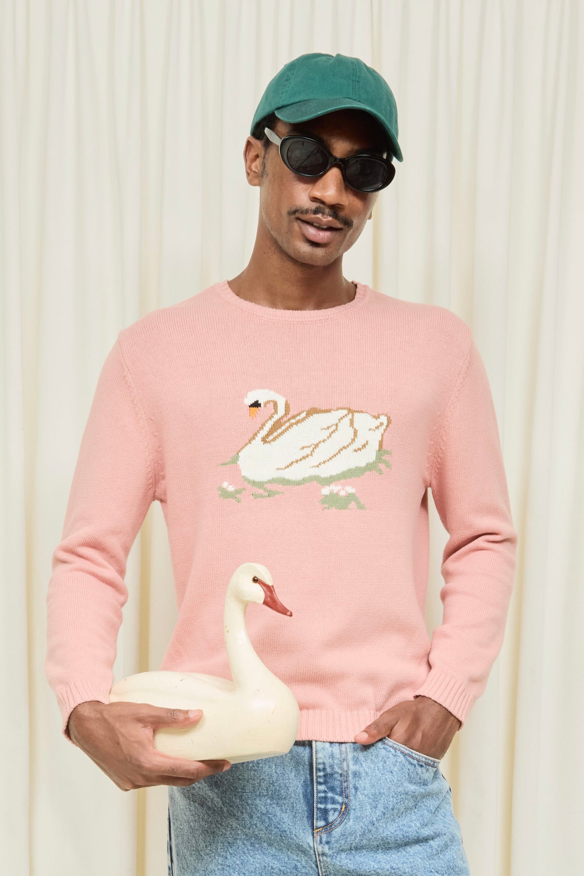 Millhouse Swan Intarsia Sweater