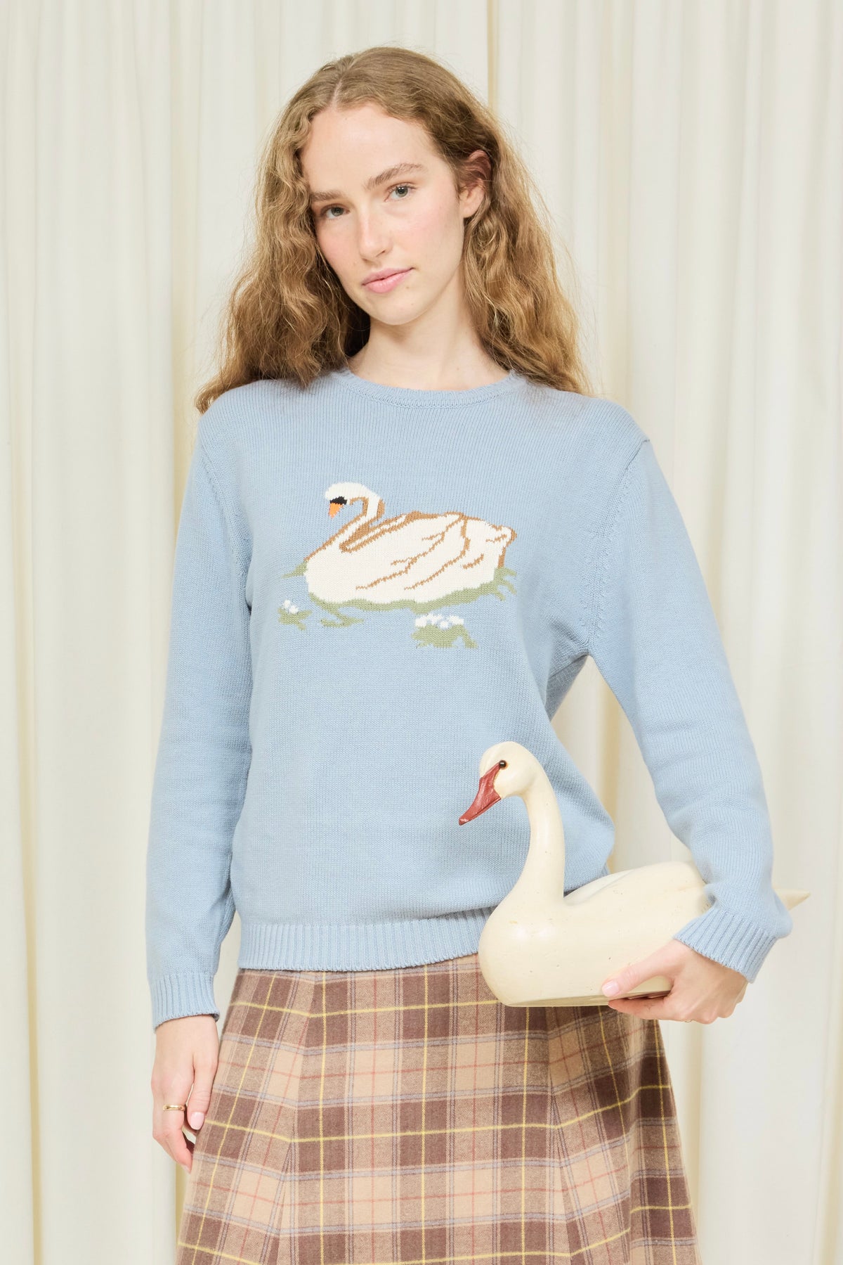 Millhouse Swan Intarsia Sweater