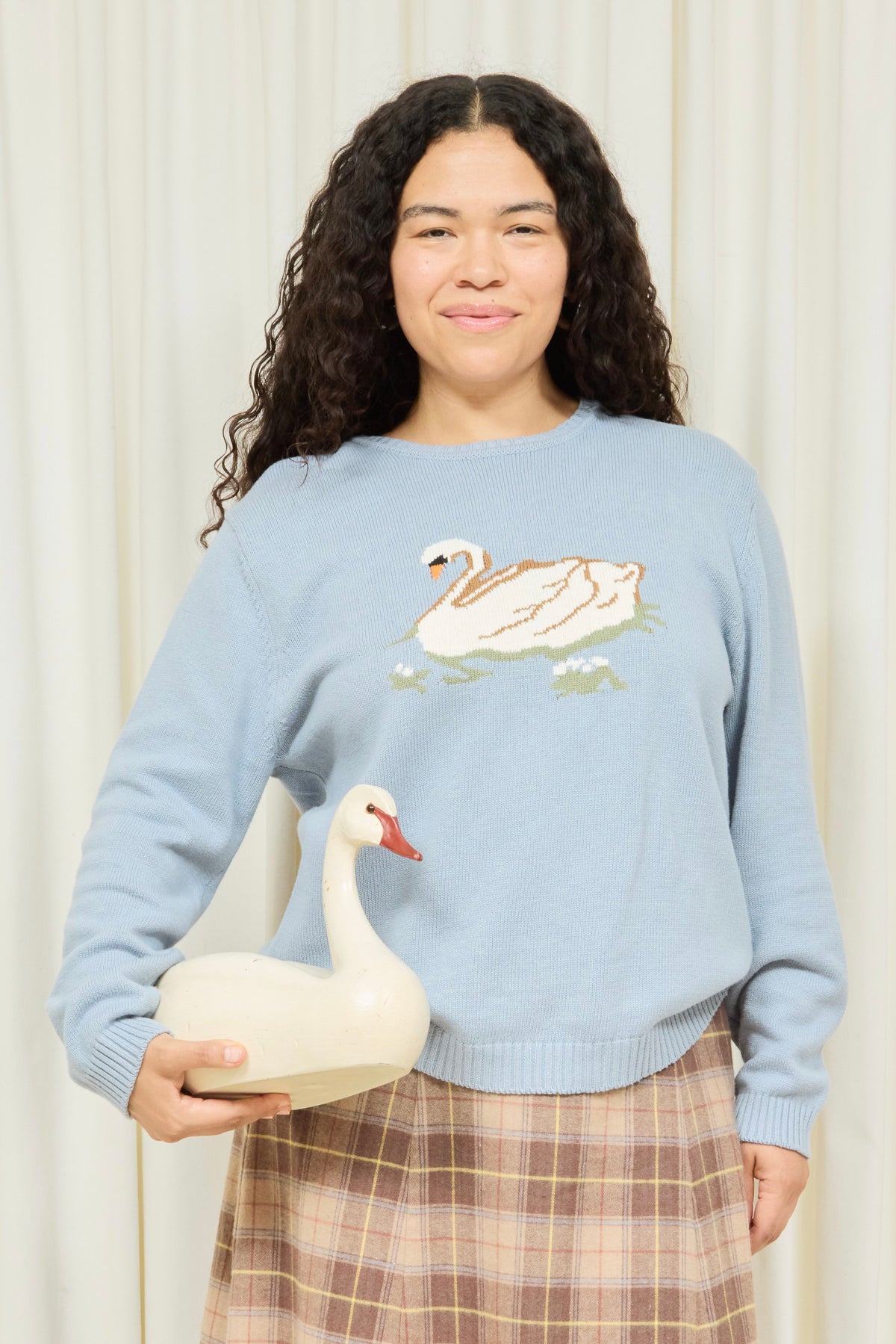 Millhouse Swan Intarsia Sweater