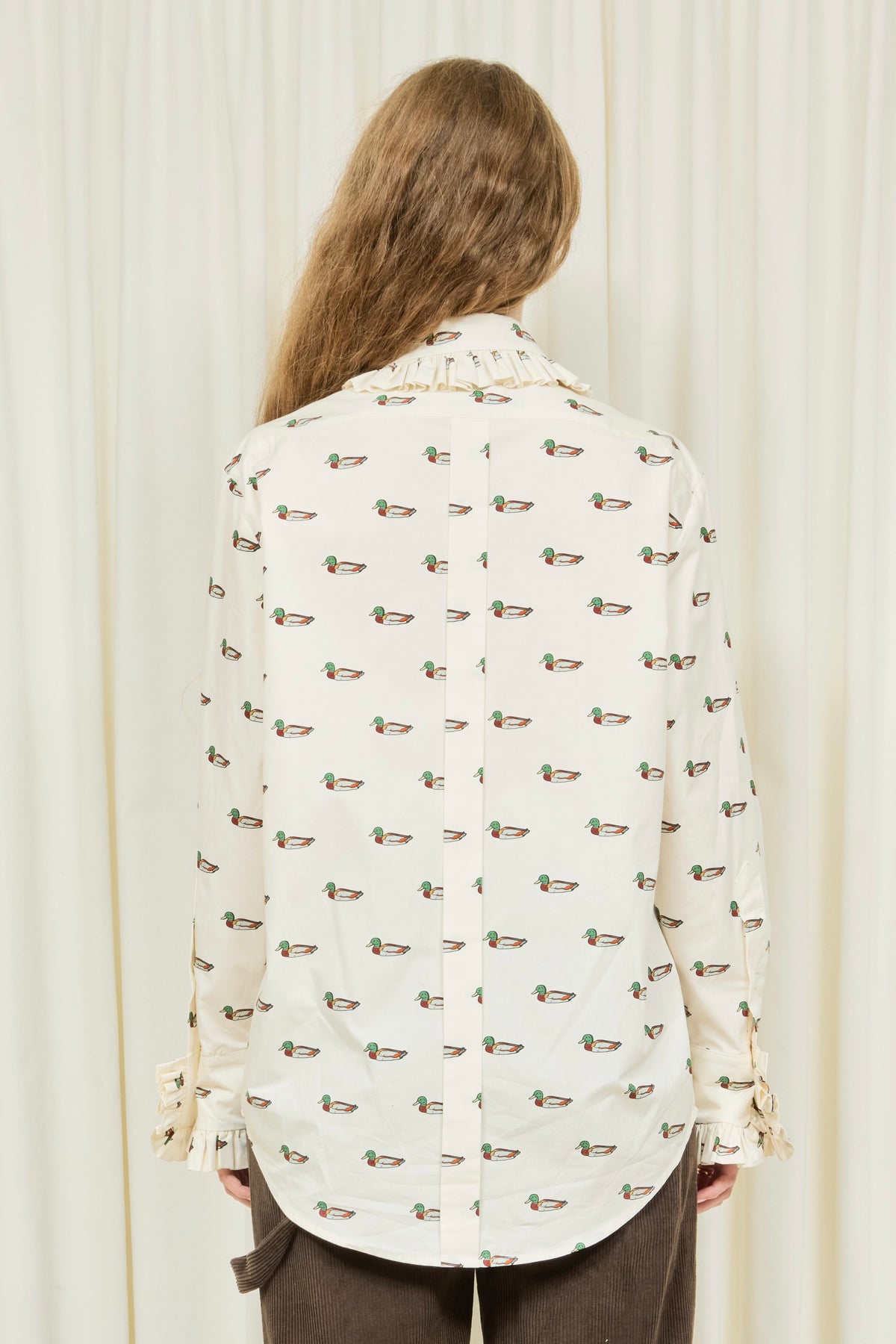 Pippa Ruffle Collar Button Down Shirt