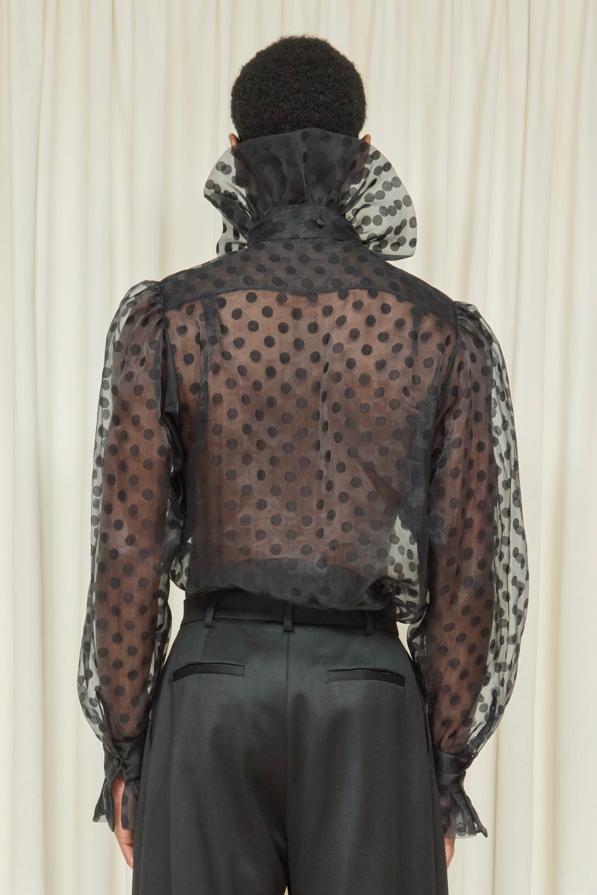 Simone Polkadot Pussybow Blouse