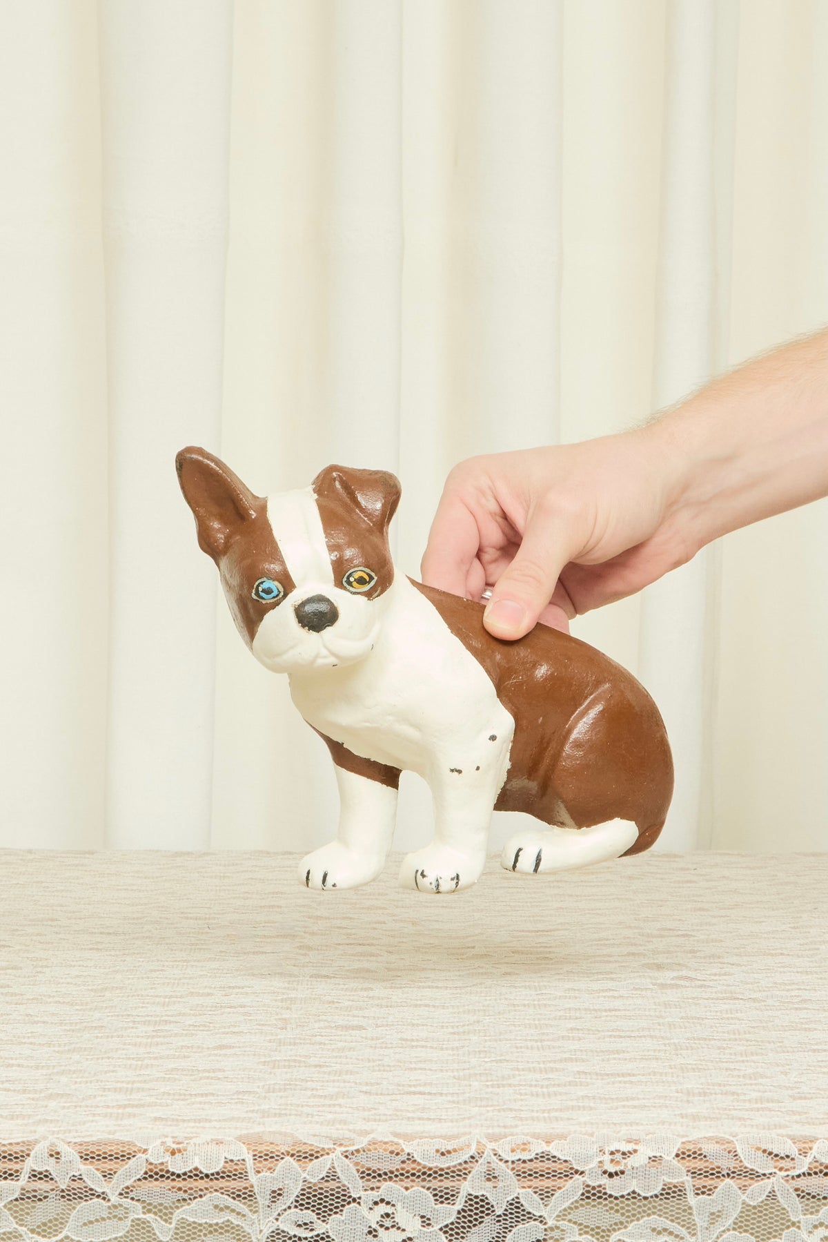 Vintage Cast Iron Dog Door Stop/Decor