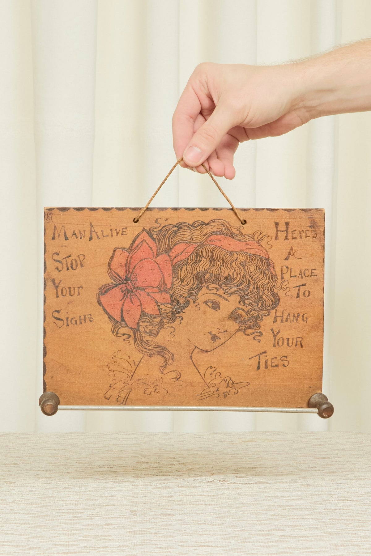 Vintage Humorous Tie Holder