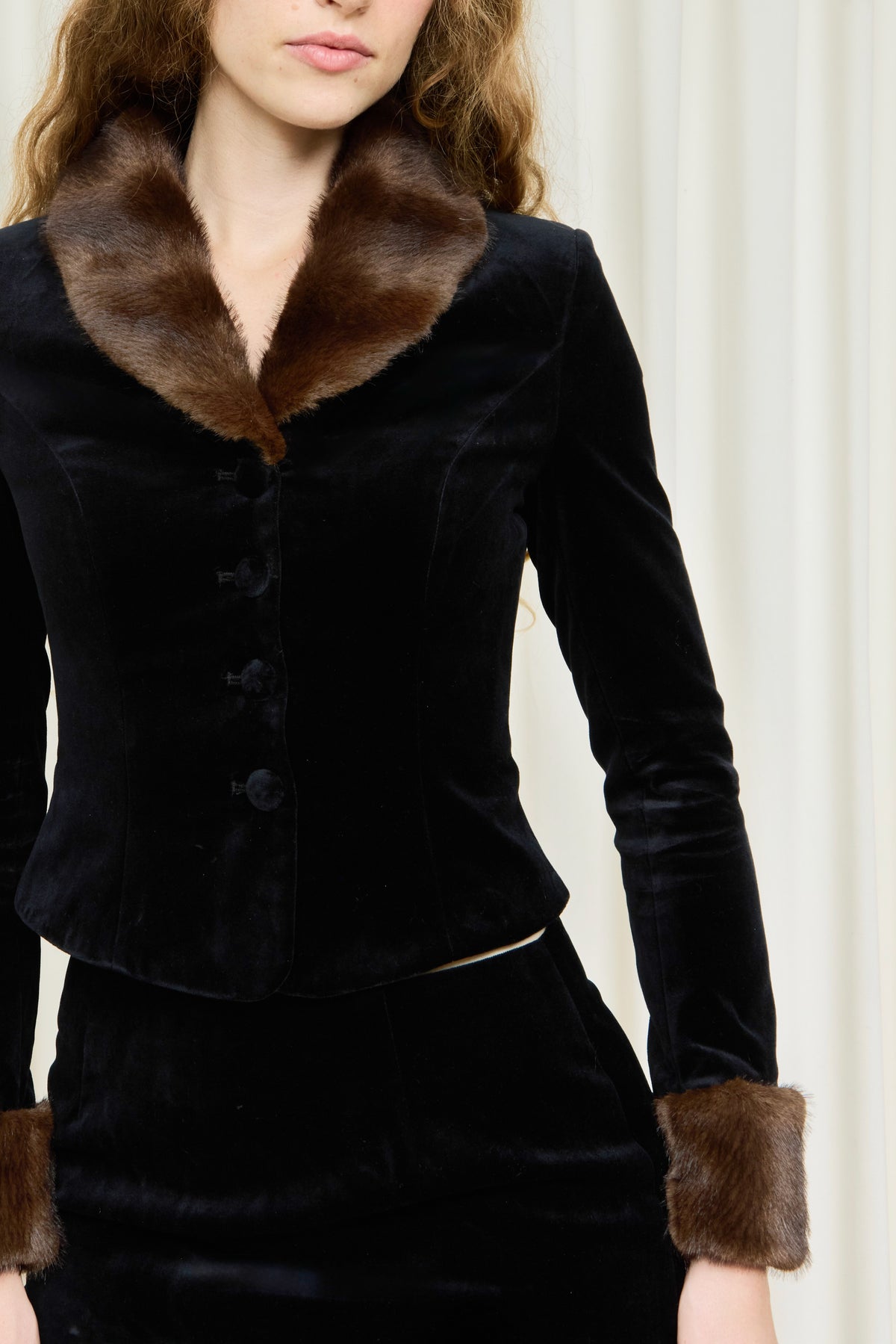 Antoinette Faux Fur Collar Jacket