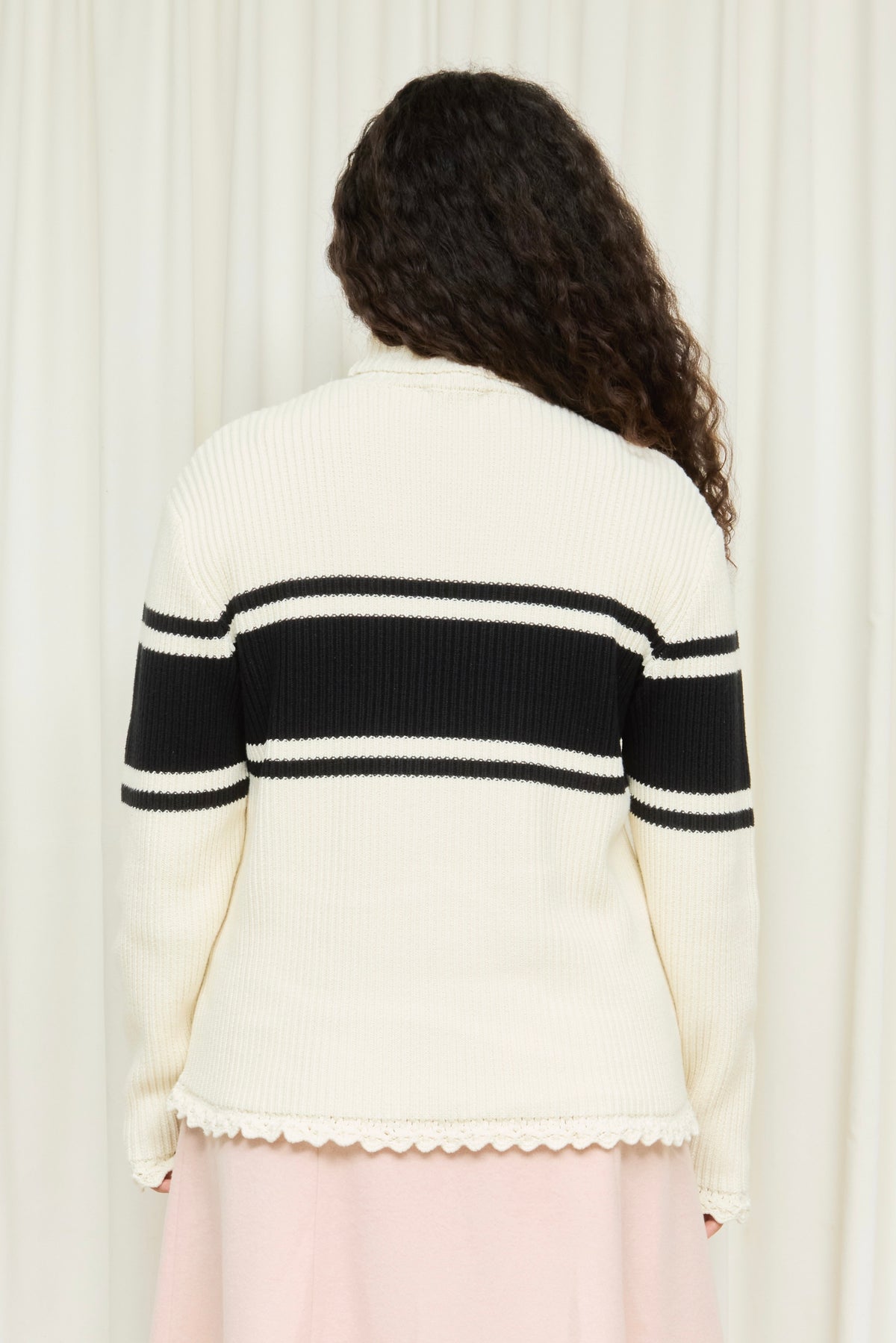 Prudence Crochet Edge Turtleneck Sweater