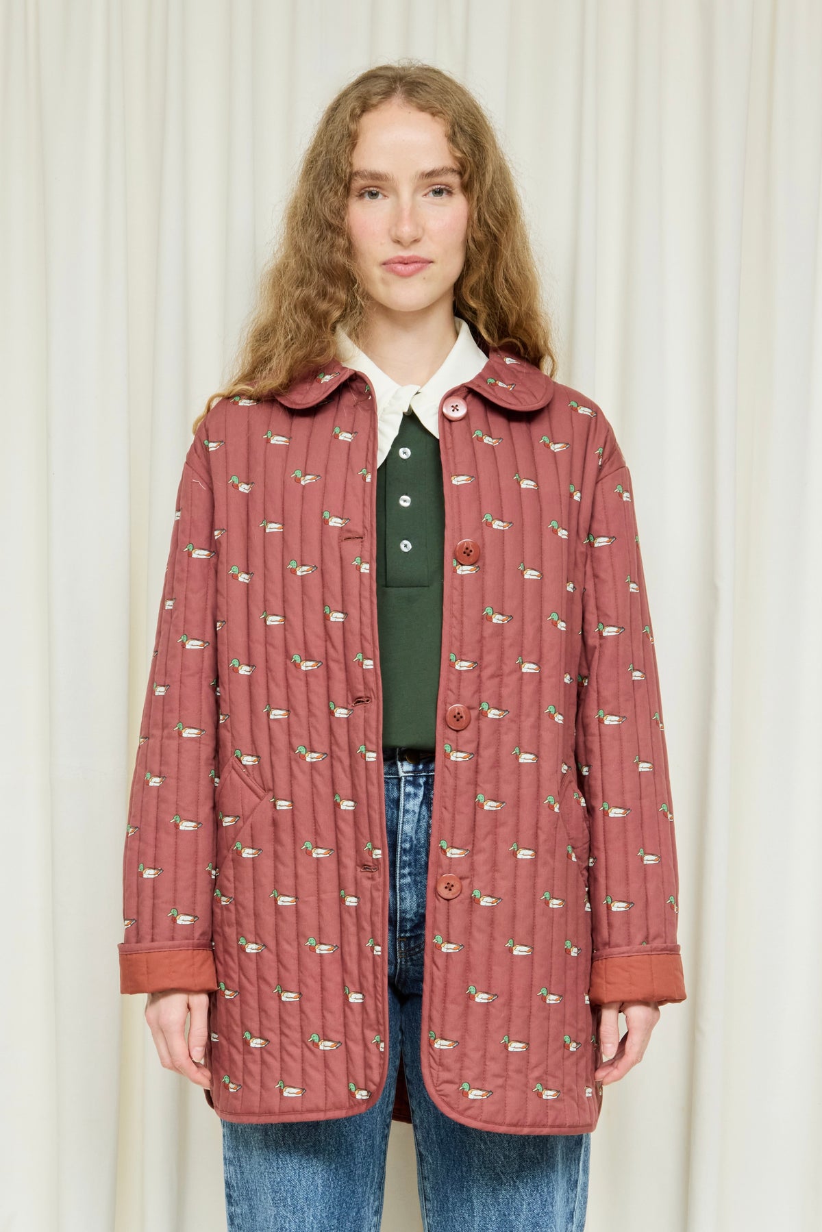 Arnie Mallard Print Quilted Jacket