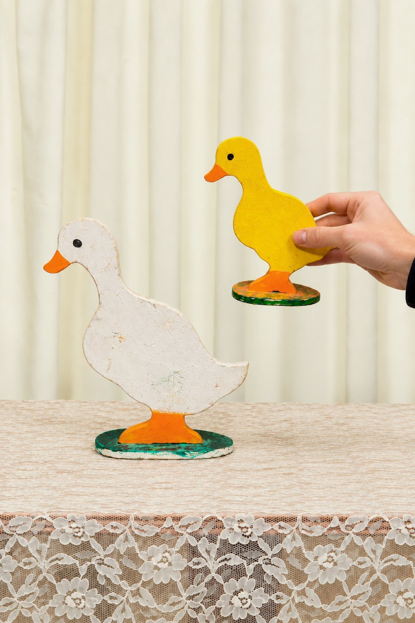 Vintage Folk Art Ducks Set/2