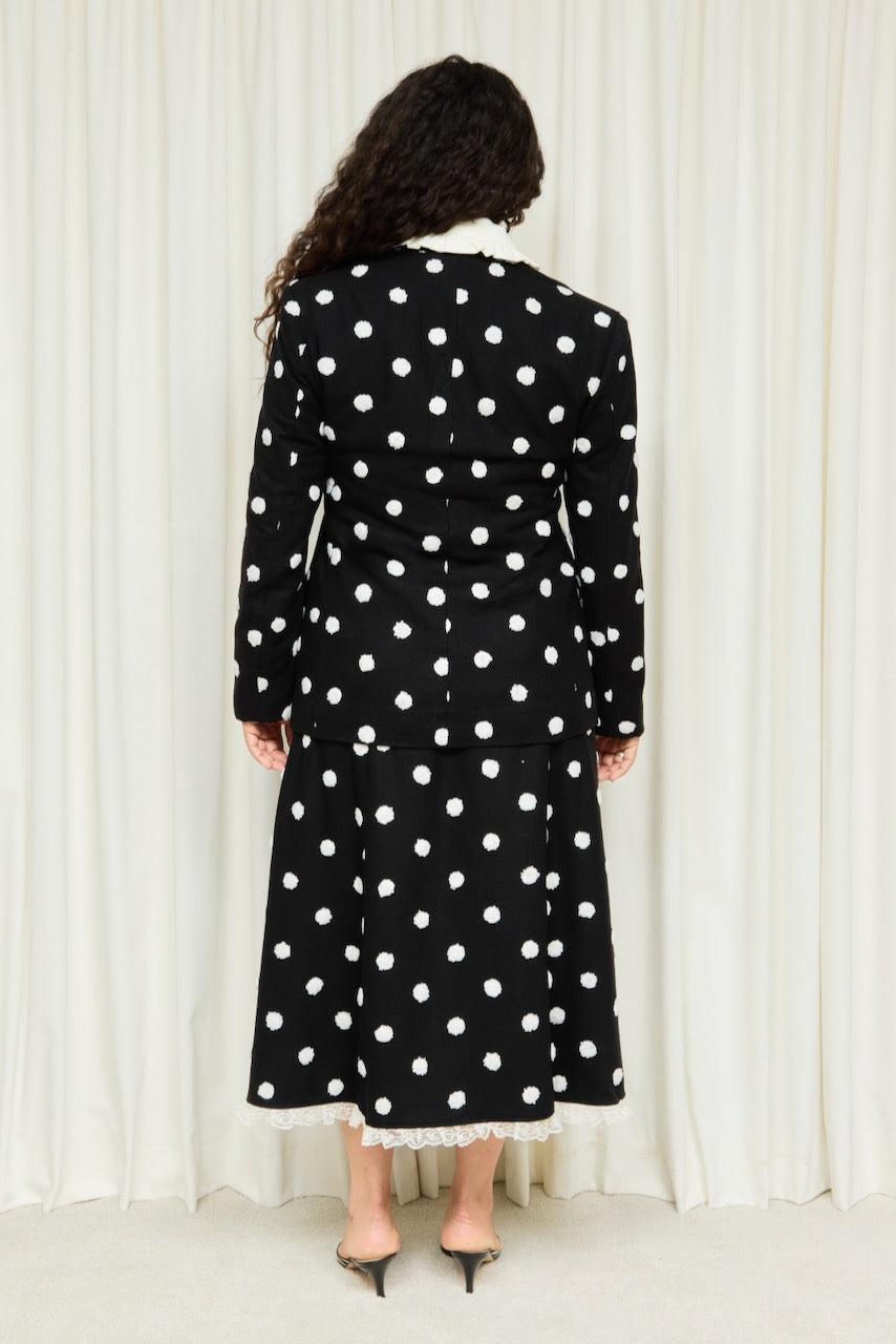 Wilma Polkadot Midi Skirt