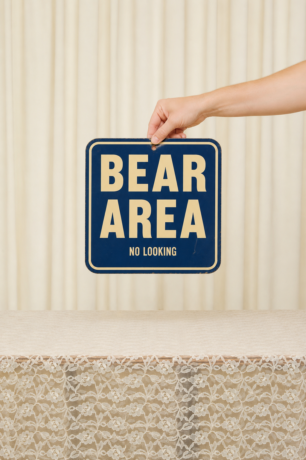 Vintage "Bear Area" Sign