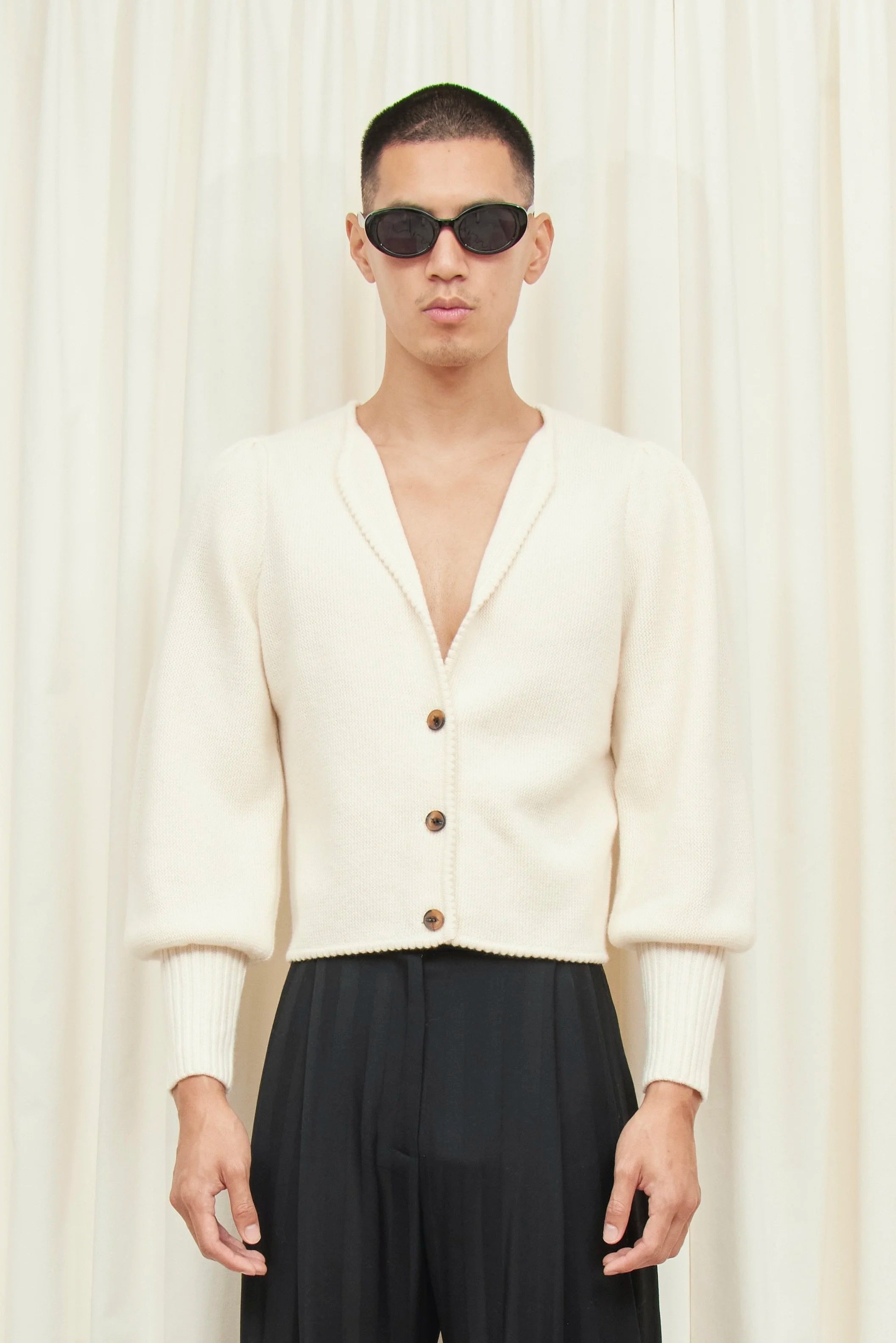 Juliet Puff Sleeve Cardigan Sweater