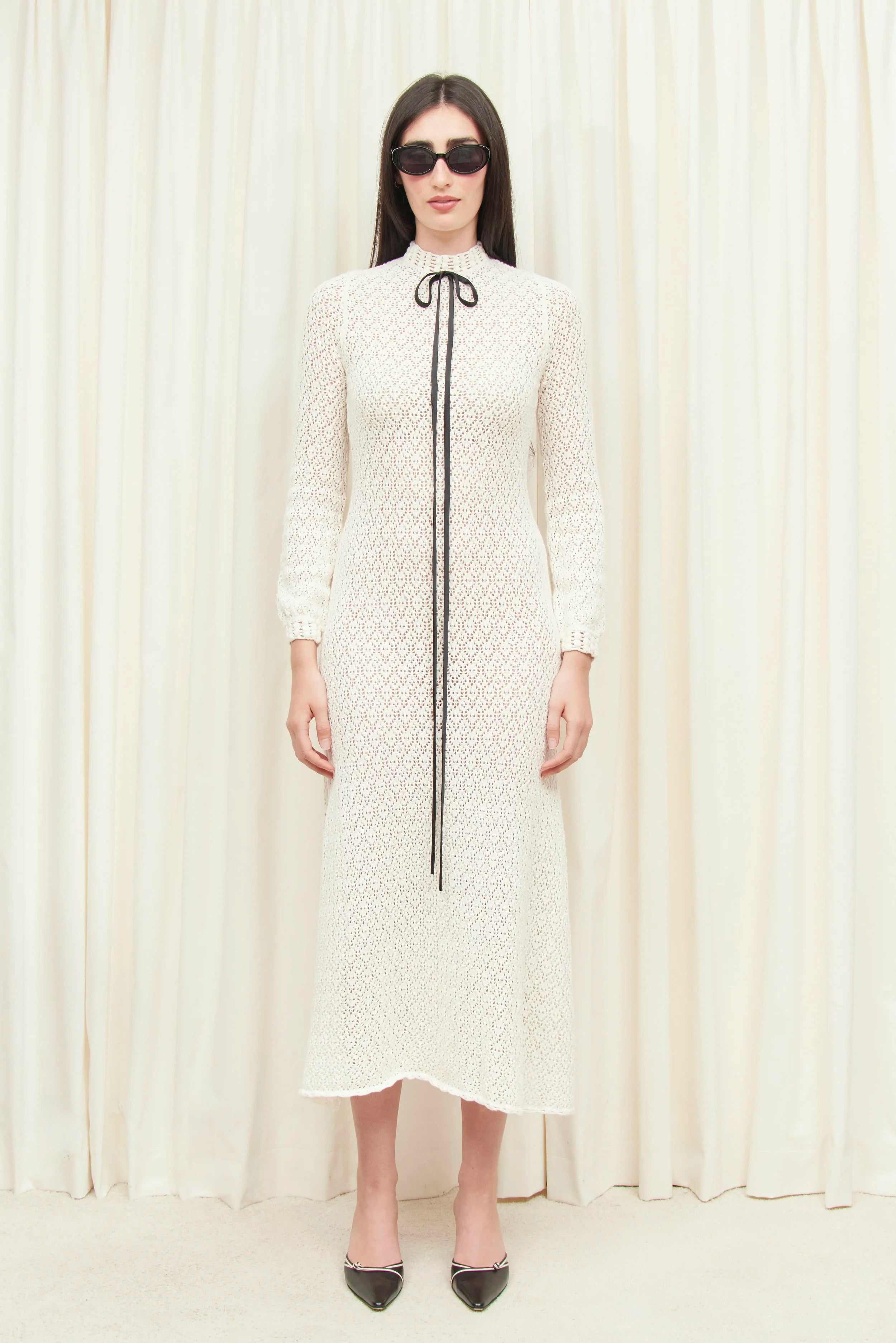 Patsy Pointelle Midi Dress