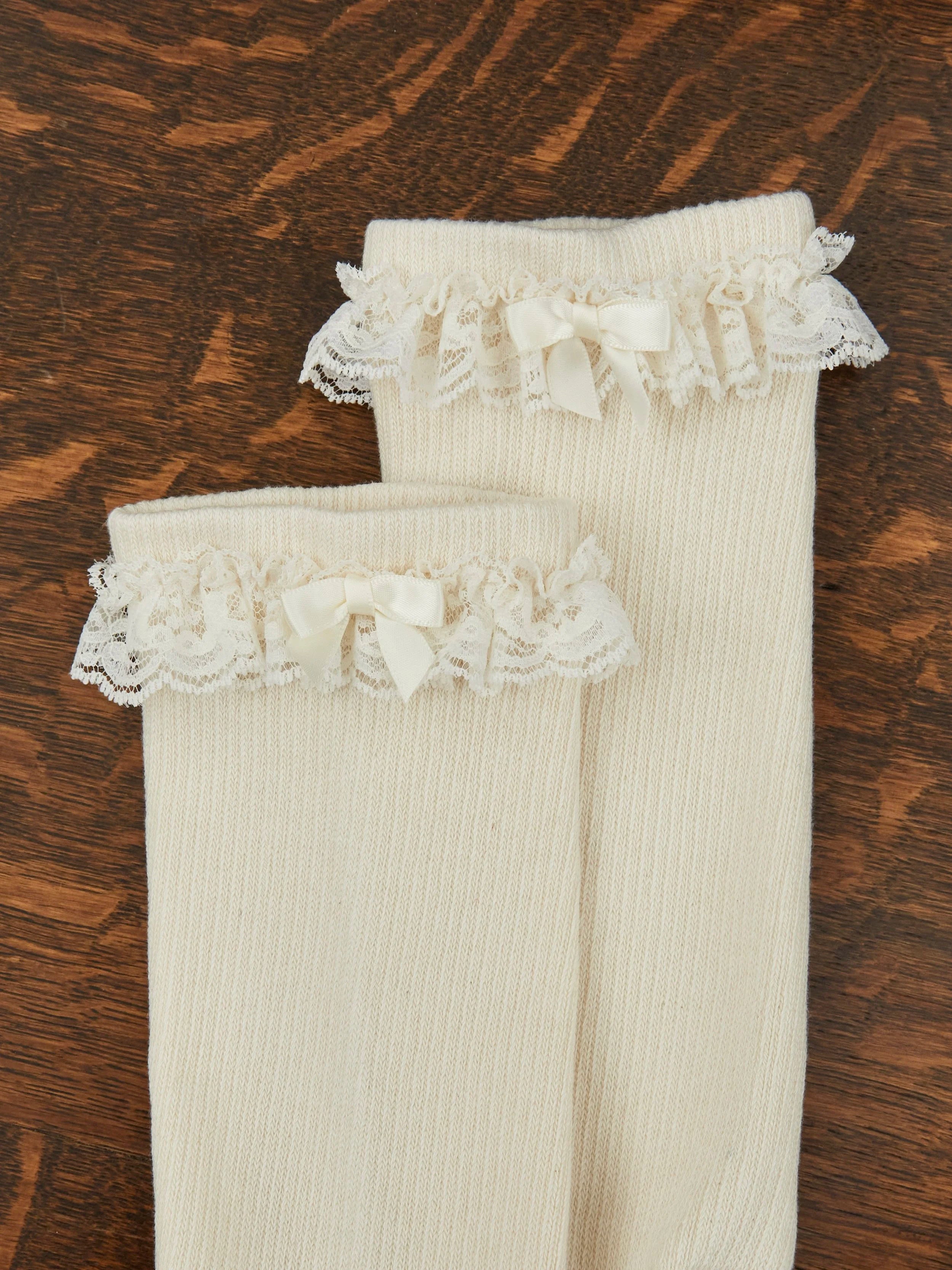 Bobby Lace Trim House Socks