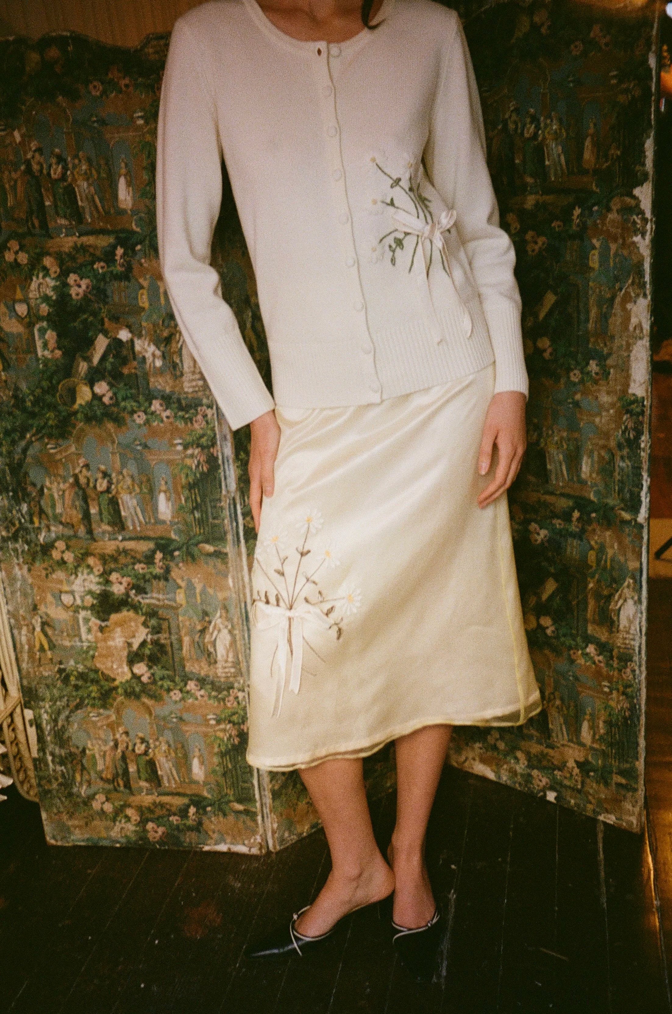 Lisel Daisy Embroidered Skirt