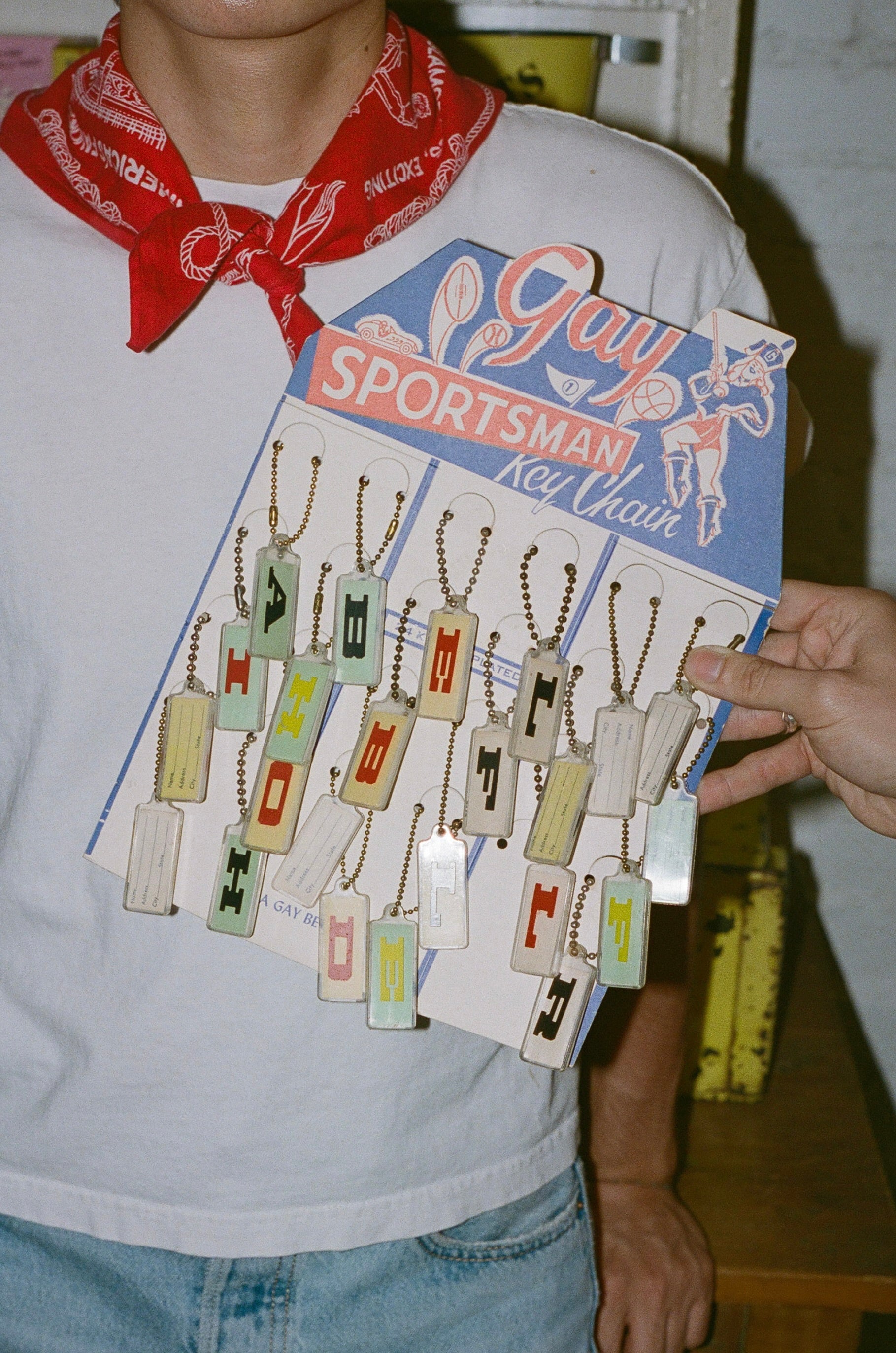 Vintage "Gay Sportsman" Letter Key Chains