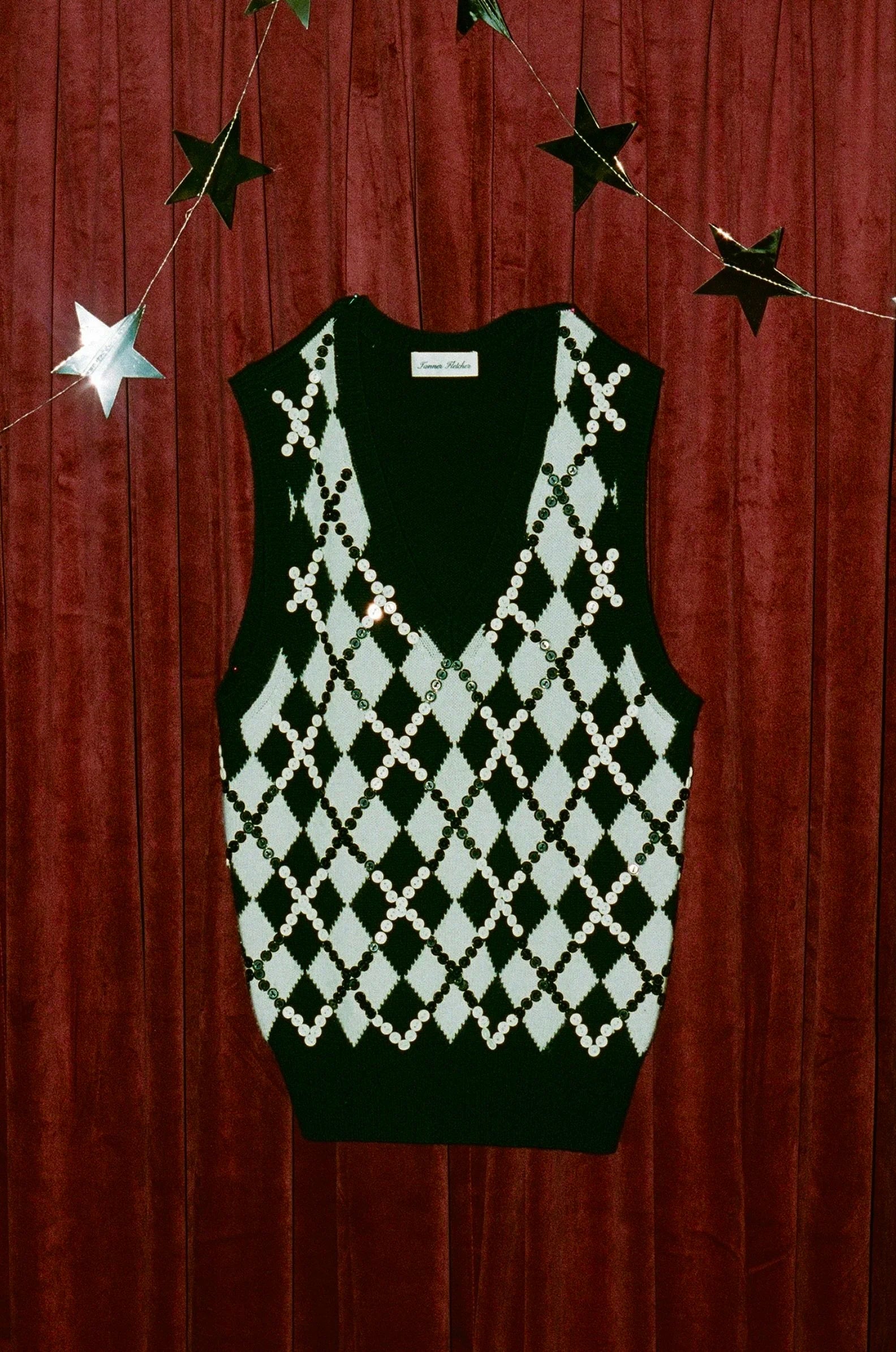 Winston Button Embellished Sweater Vest