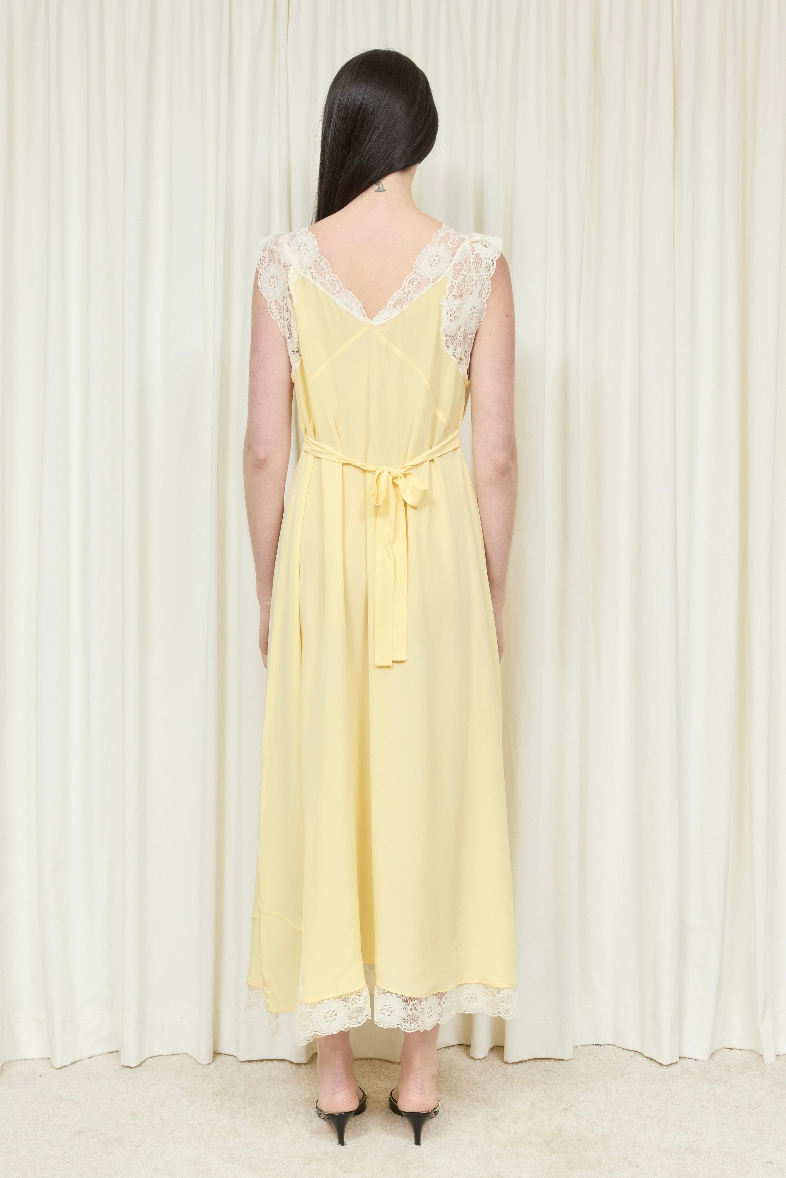 Irene Lace Trim Midi Dress