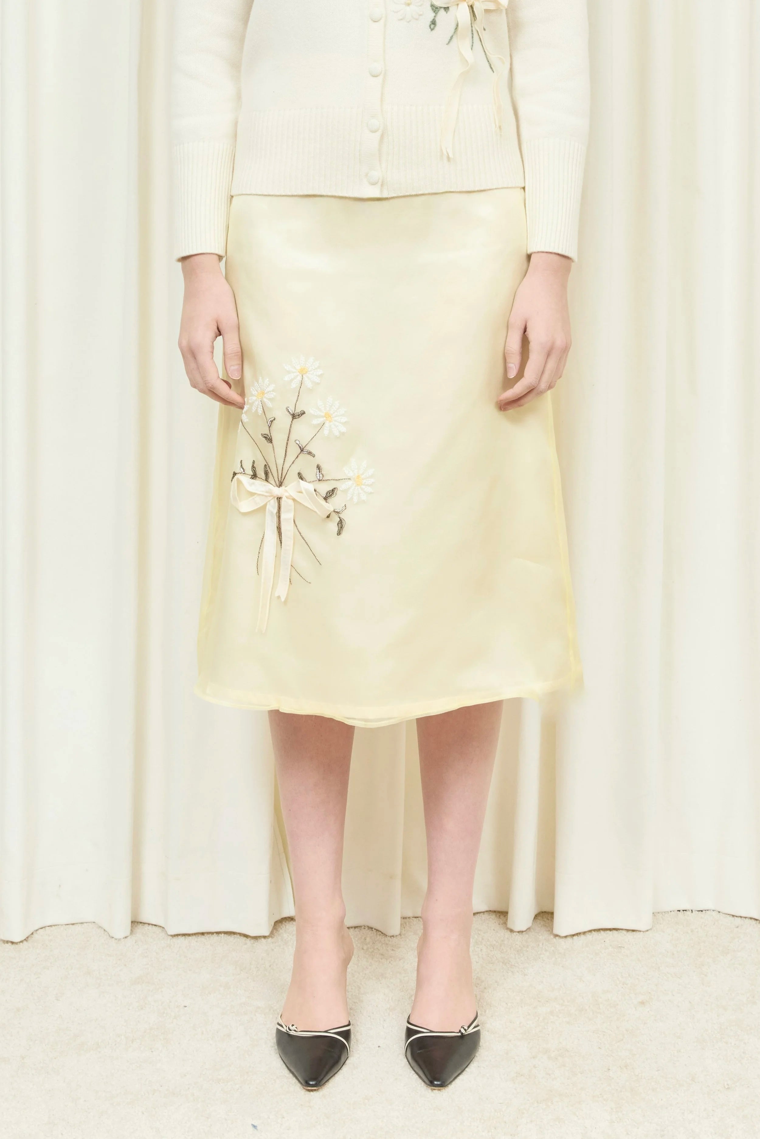 Lisel Daisy Embroidered Skirt