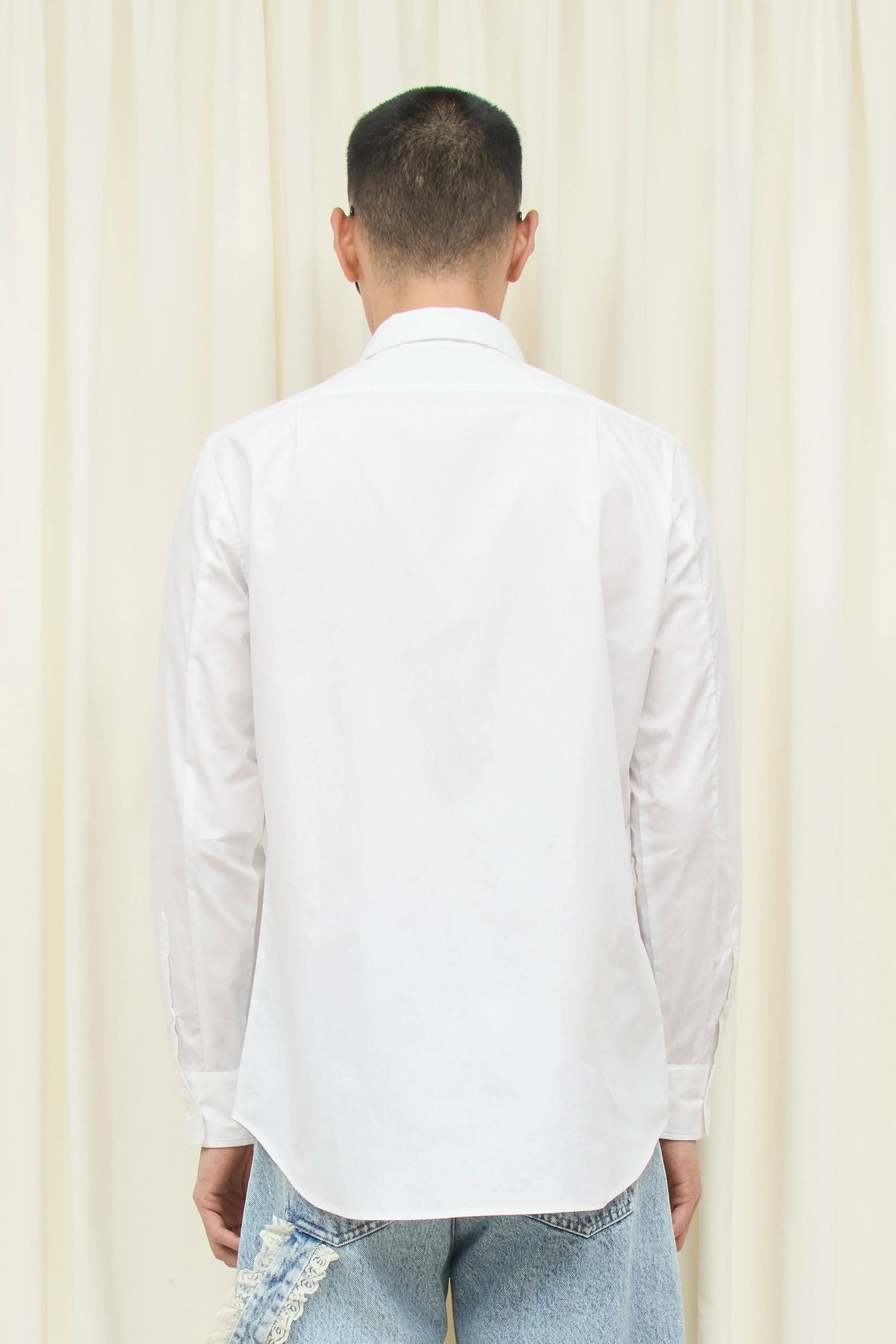 Freddie Ruffle Placket Button Down Shirt