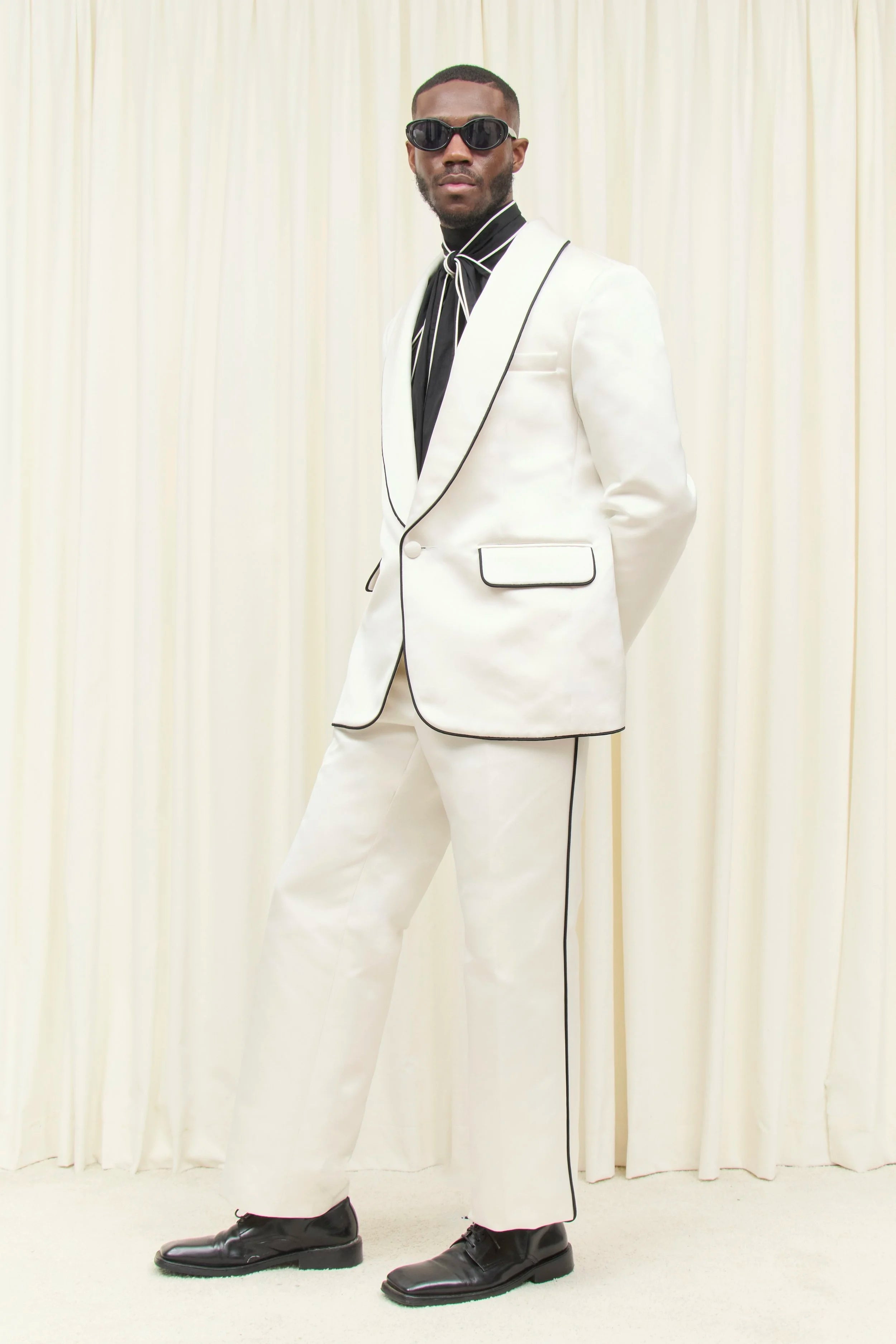 Willie Piped Satin Trouser