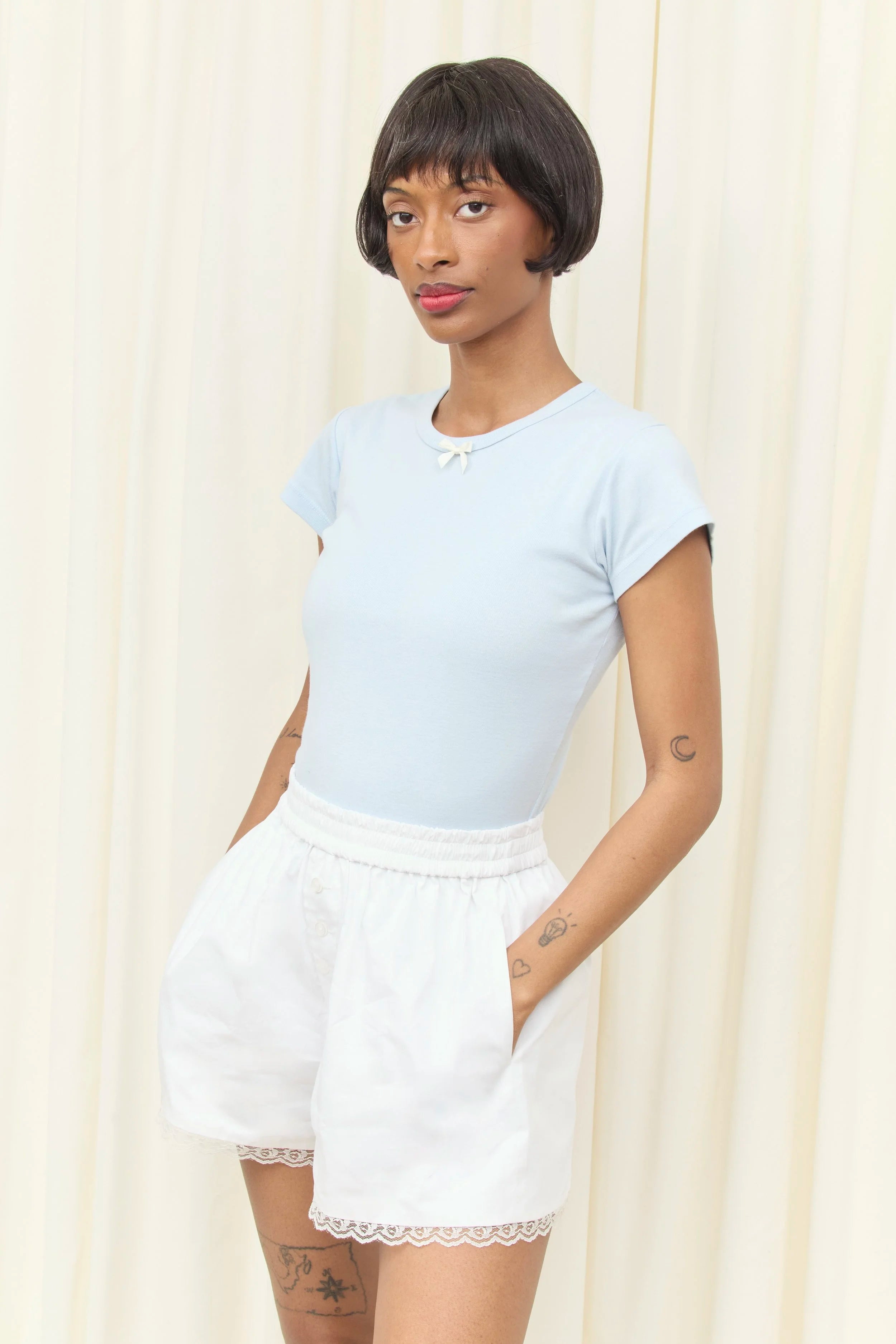 Winnie Lace Trim Boxer Short