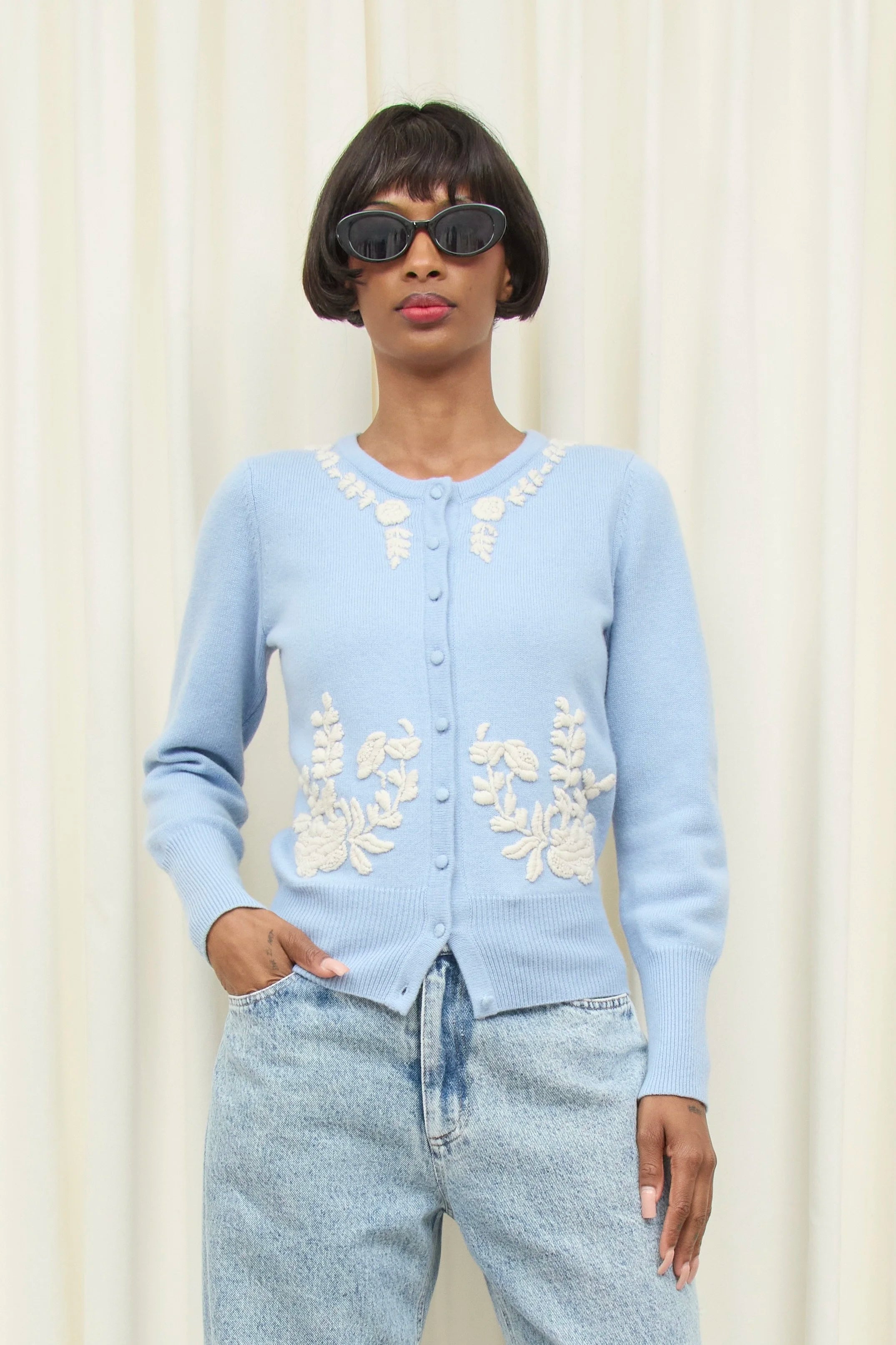 Gladys Hand Embroidered Cardigan