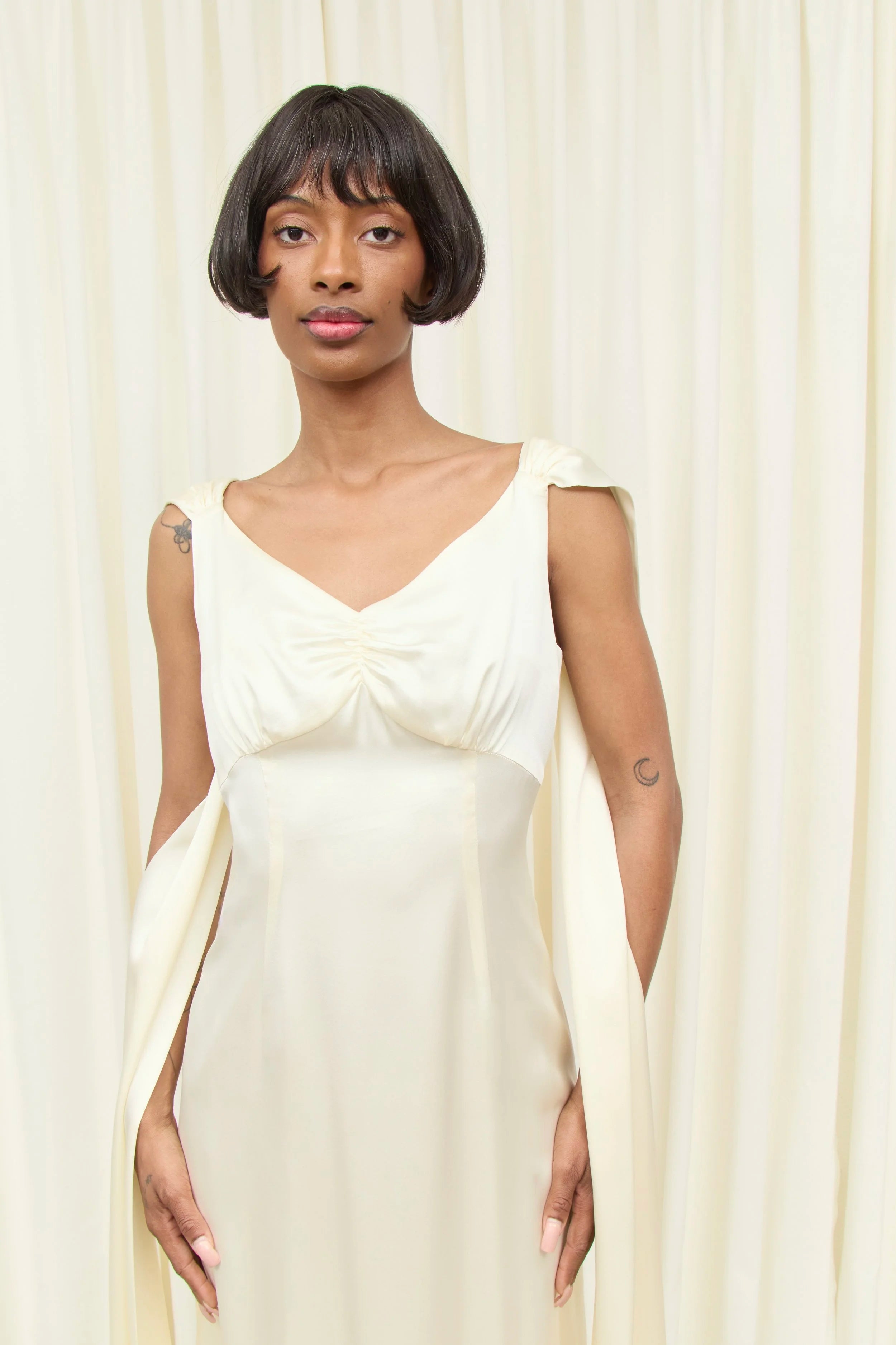Margaret Charmeuse Scarf Gown
