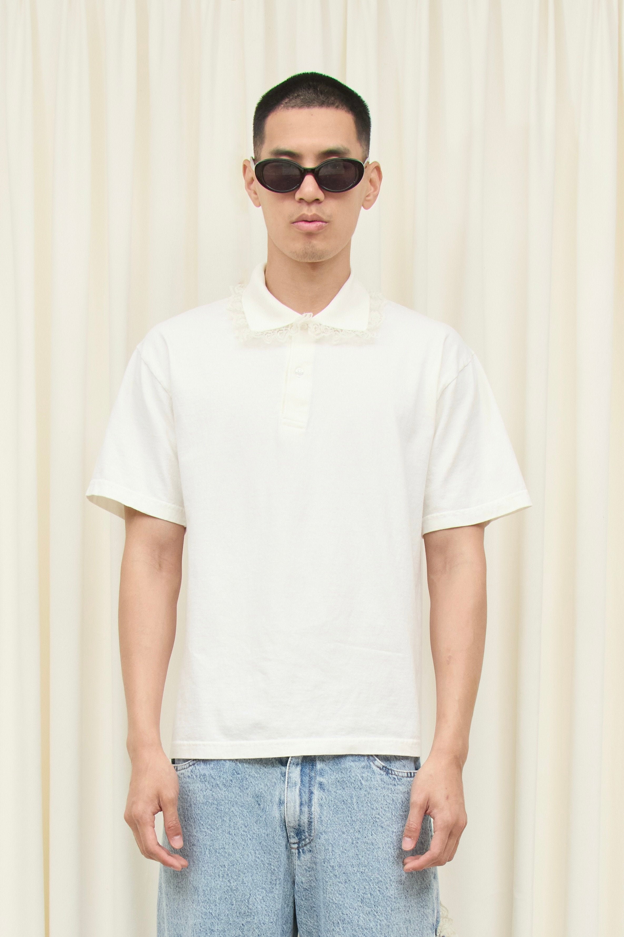 Cletus Lace Trim Short Sleeve Polo