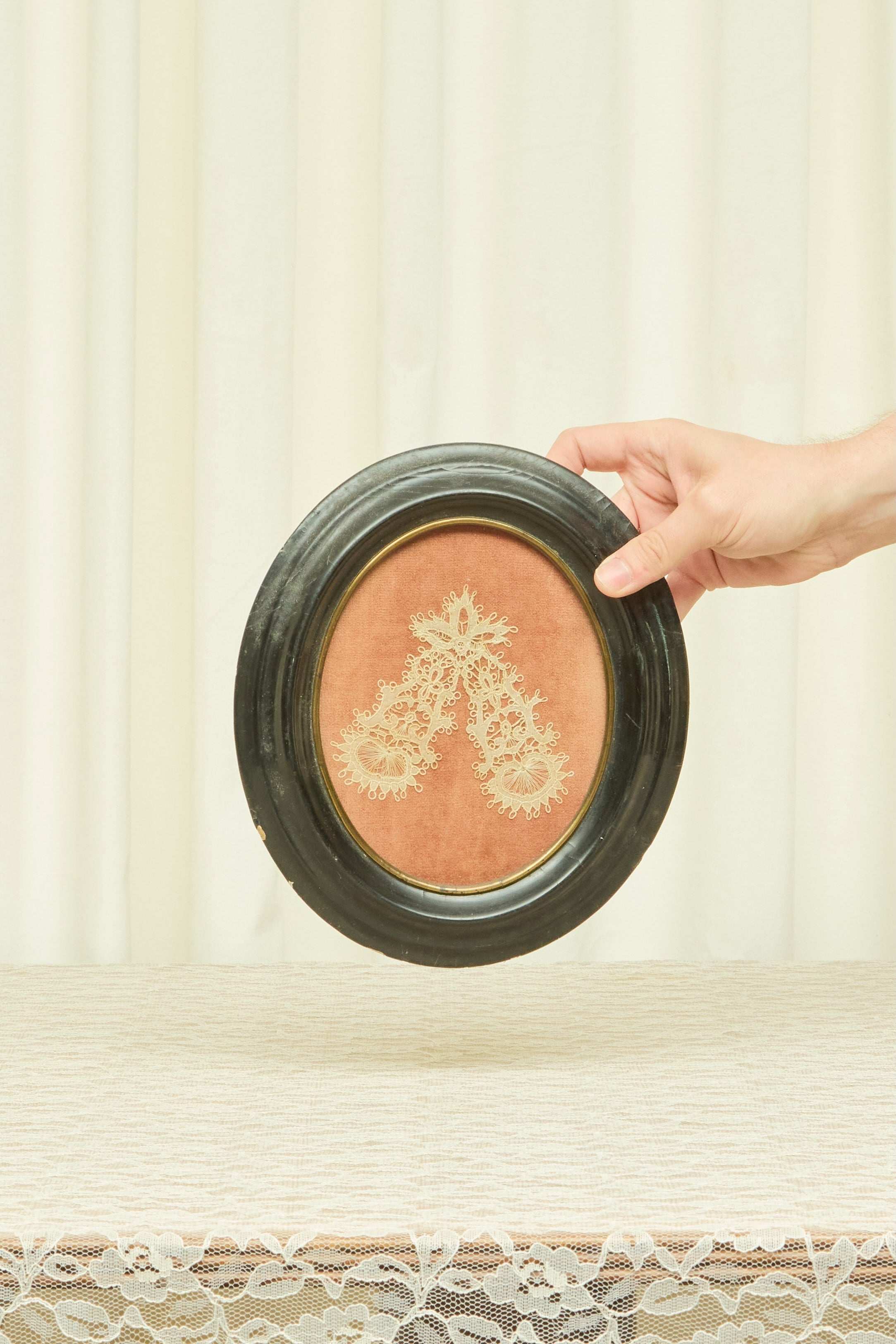 Antique Framed Lace Piece