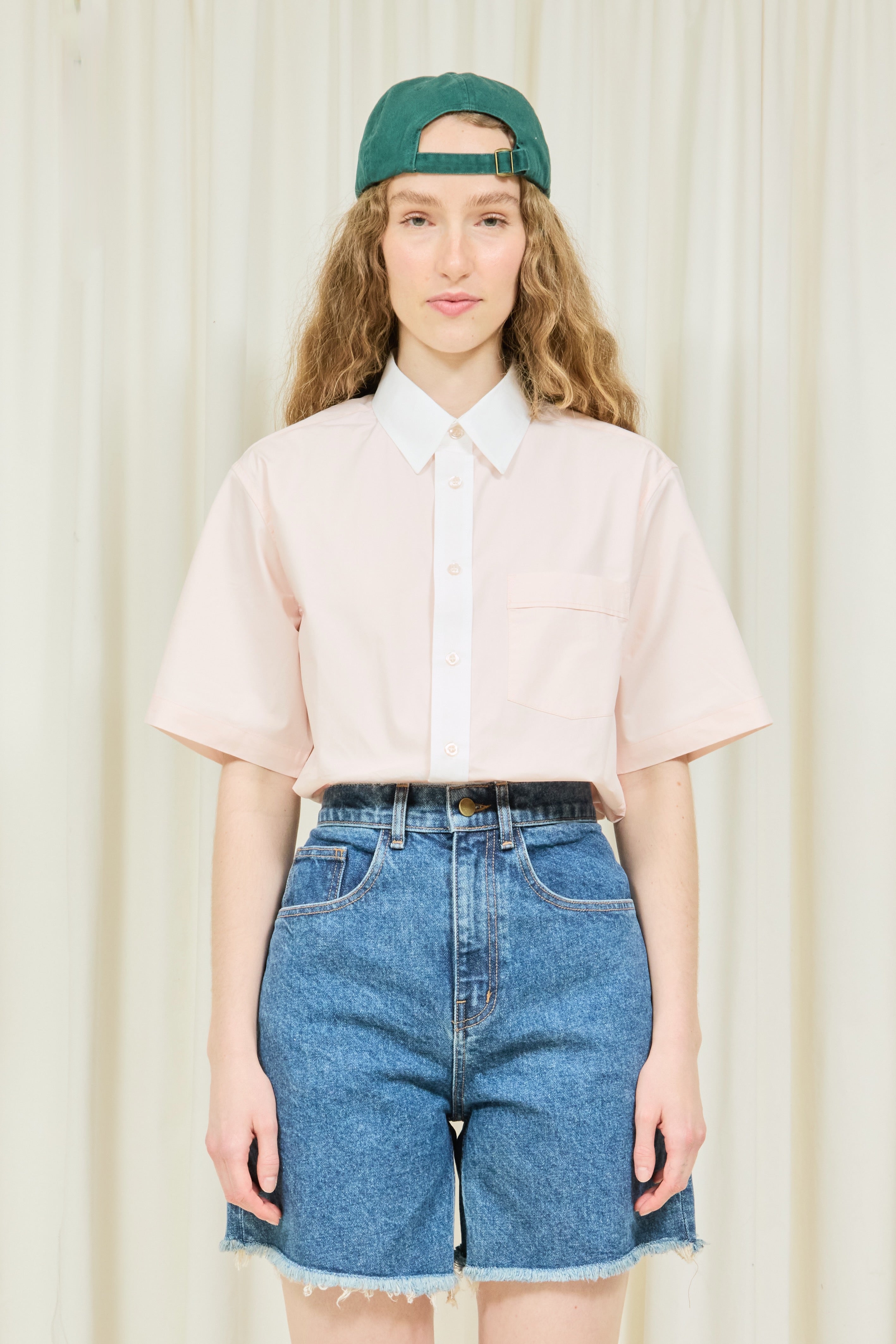 Brad Cutoff Mid Length Jean Short