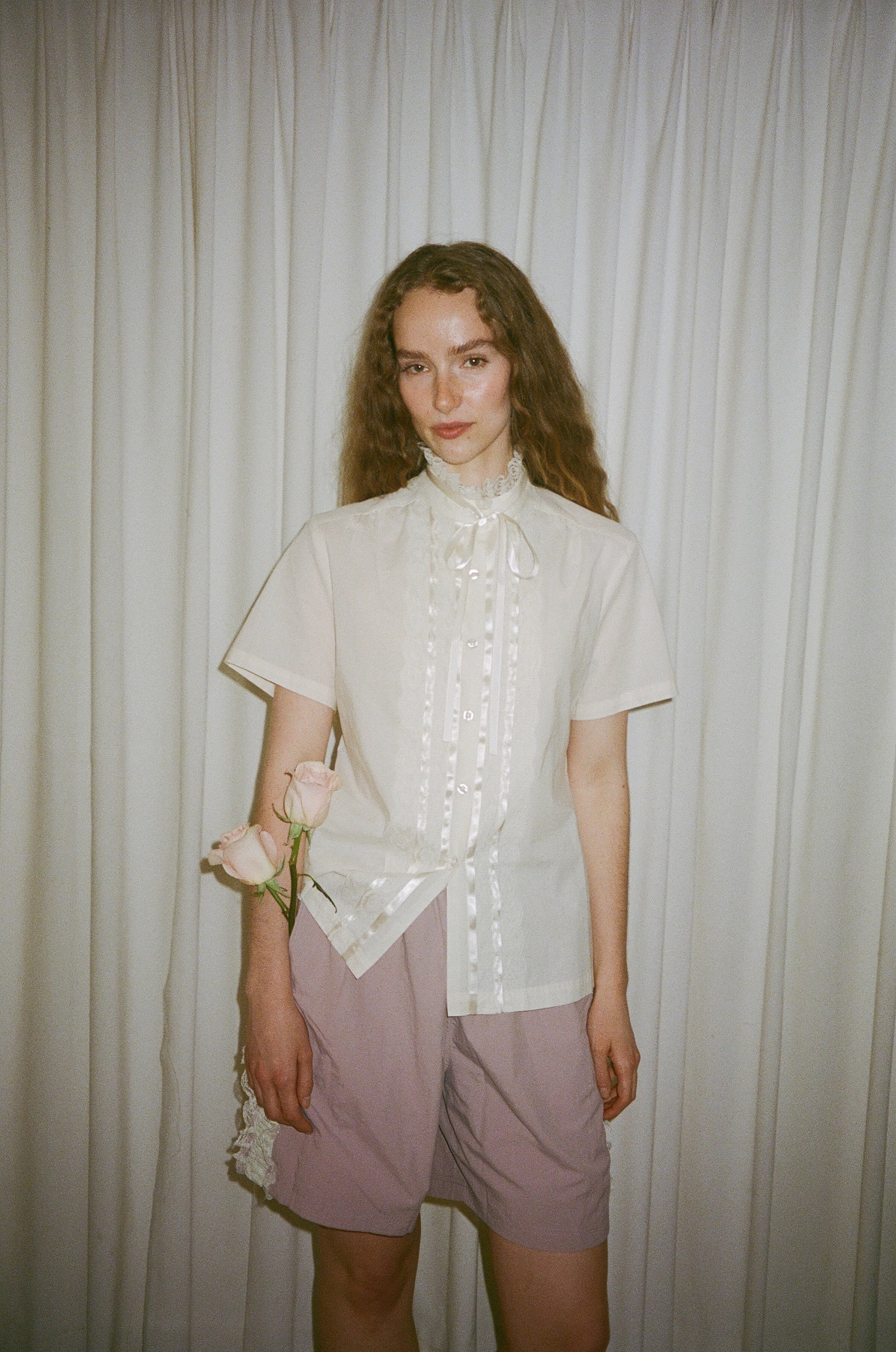 Corinna Lace Placket Shirt