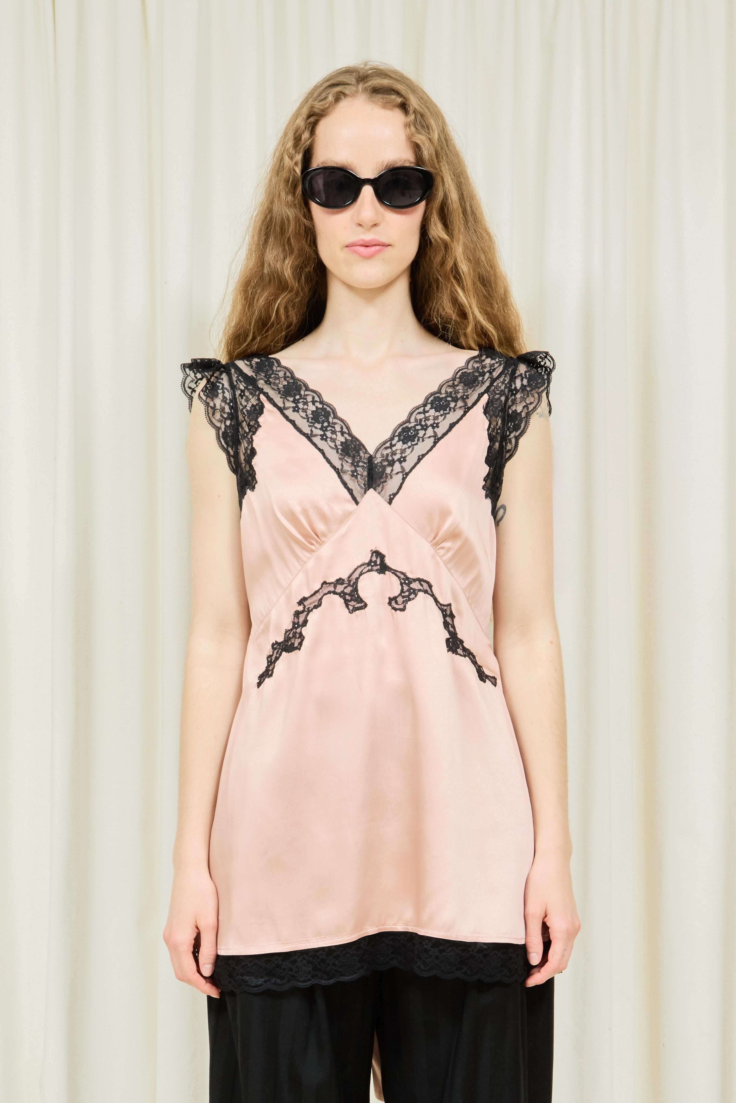 Irene Lace Trim Mini Dress/Camisole