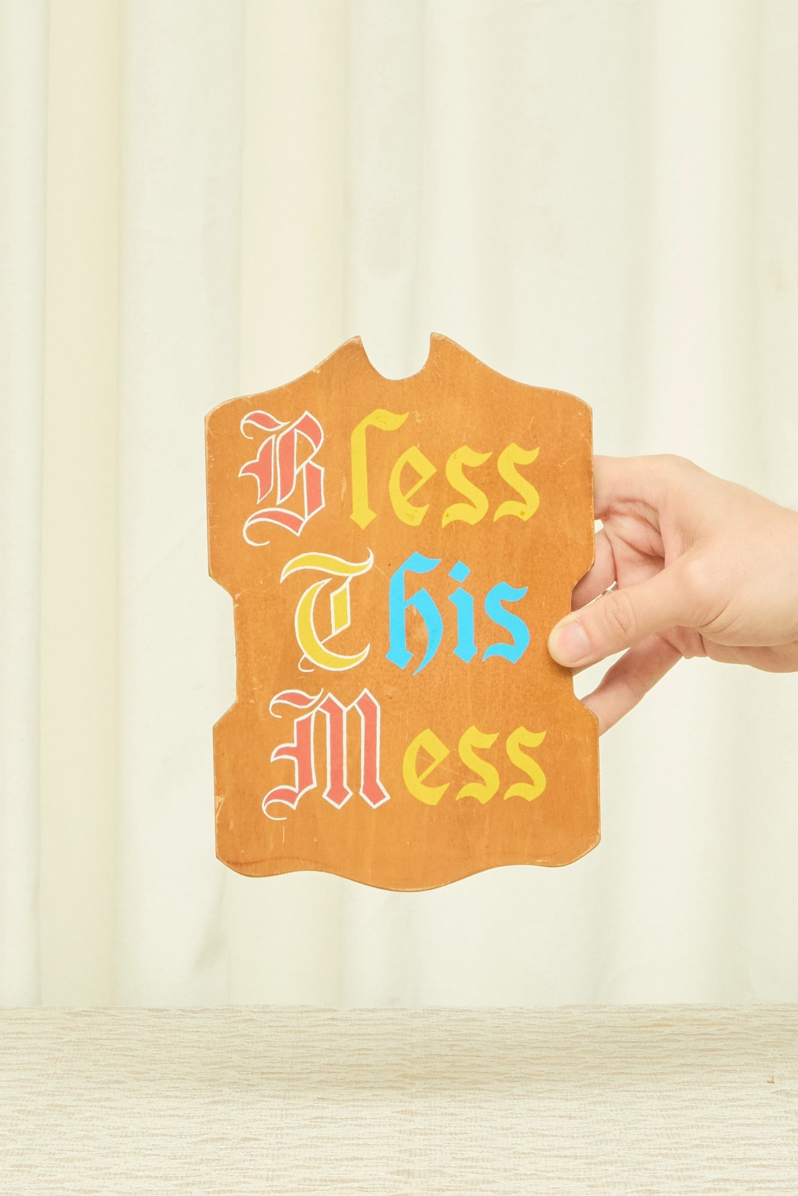 Vintage "Bless this Mess" Plaque