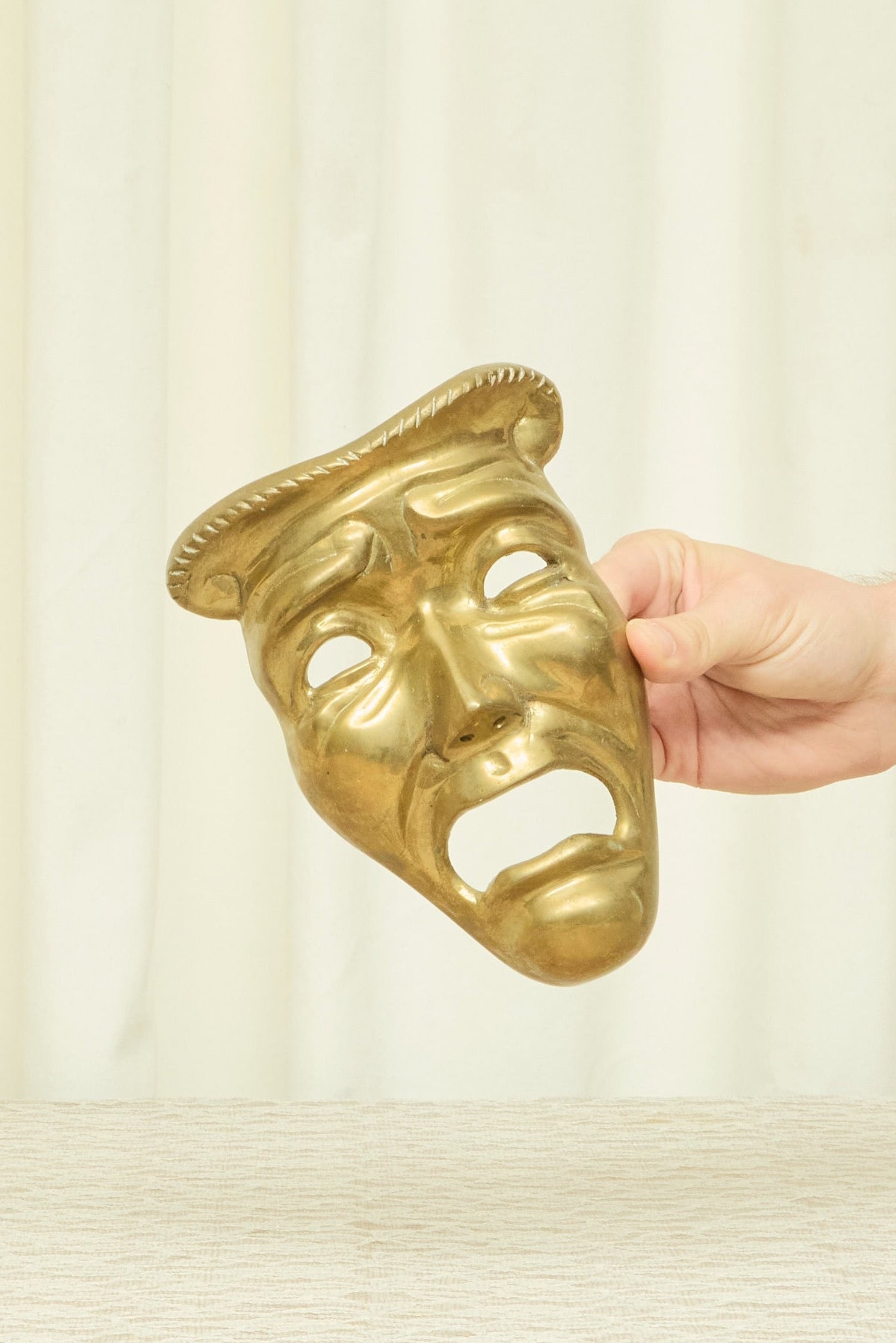 Vintage Brass Theatre Mask