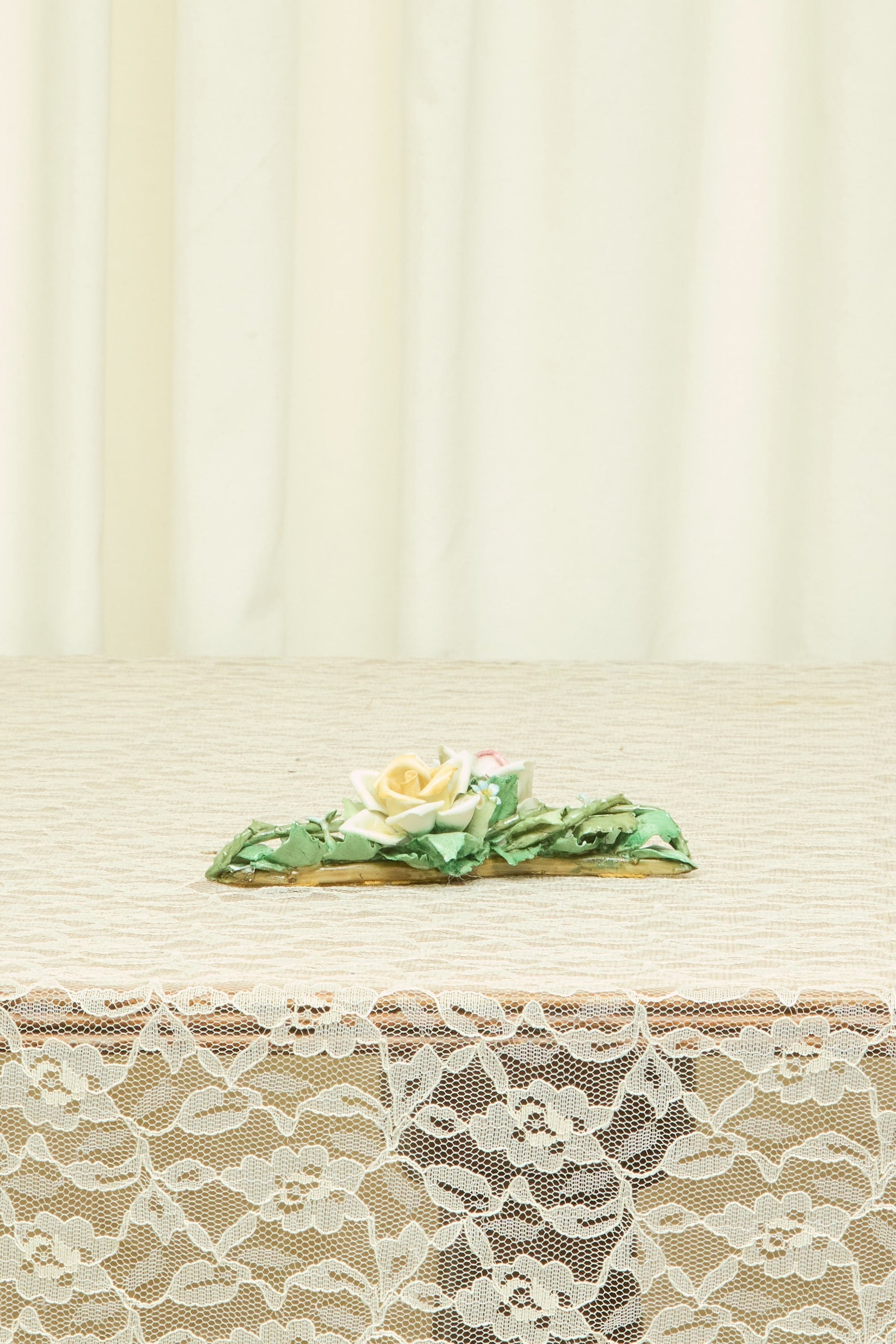 Vintage Ceramic Floral Cluster Decor