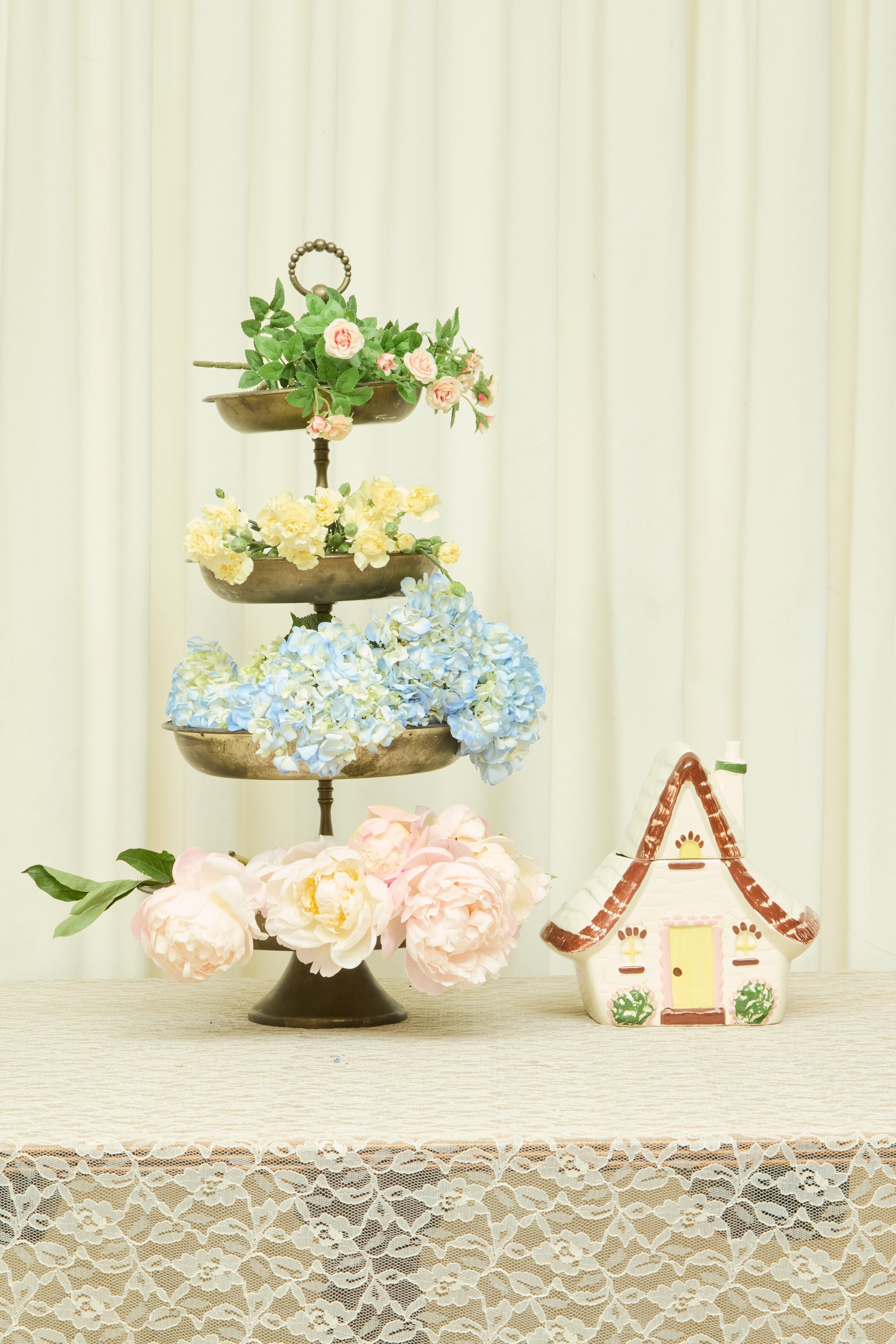 Vintage Ceramic House Cookie Jar (1953)