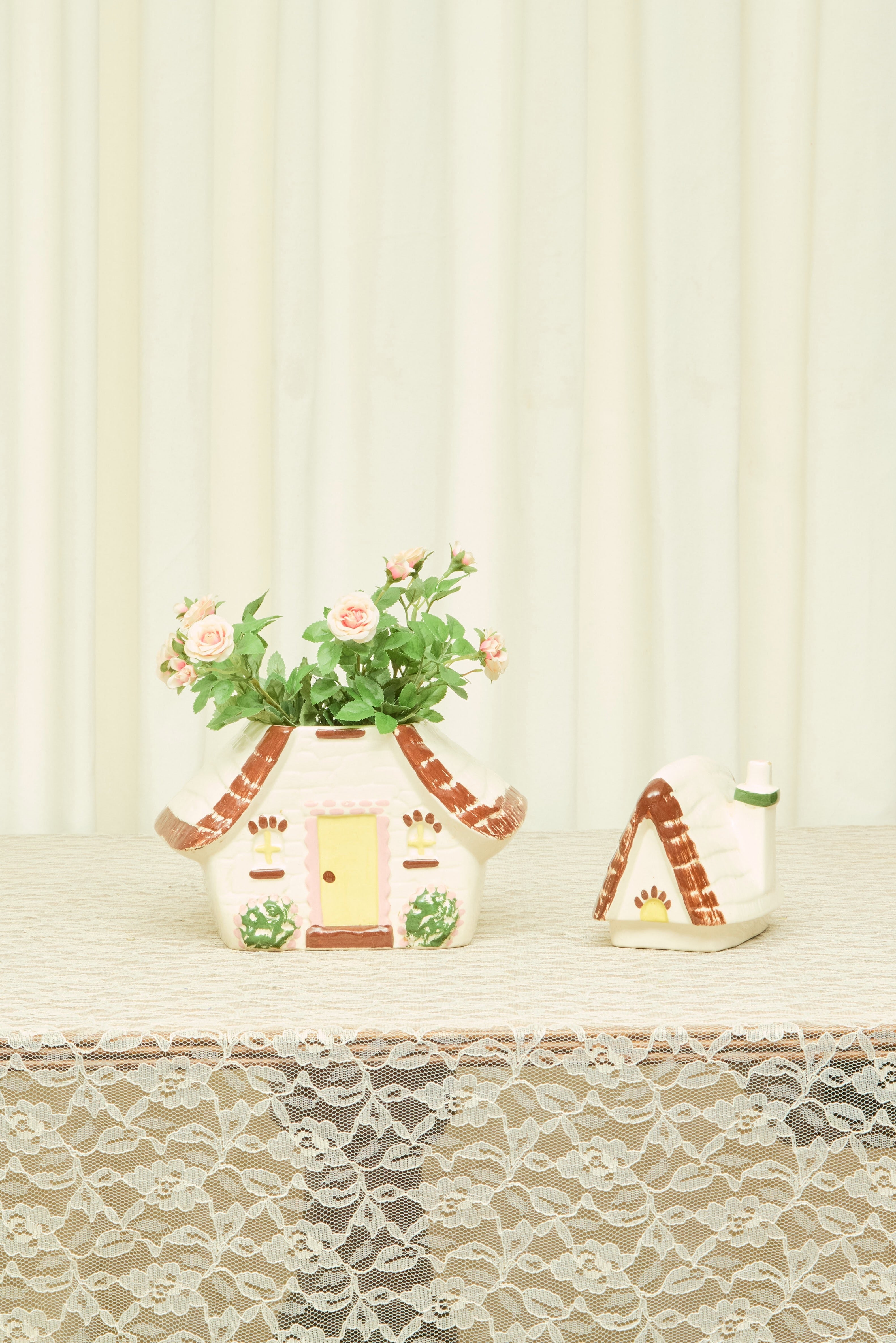 Vintage Ceramic House Cookie Jar (1953)